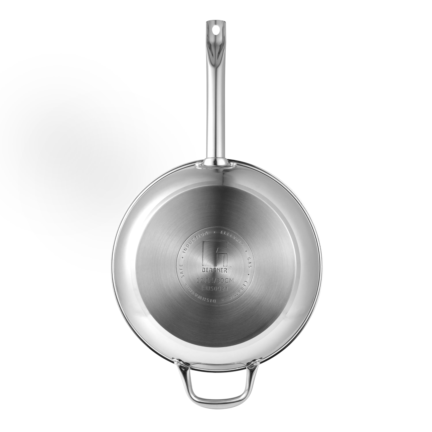 Bergner Stainless Steel Non-Stick Fry Pan, 12in, Silver - Image 4