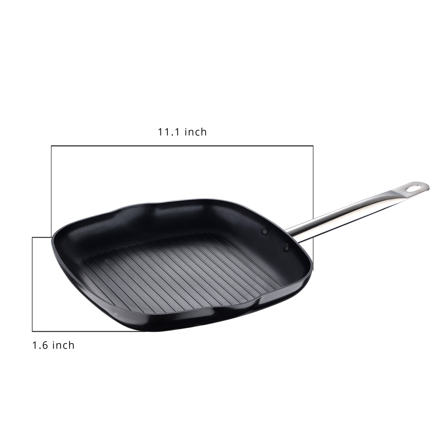 Bergner Prochef Square Grill Pan, 11in, Black - Image 3
