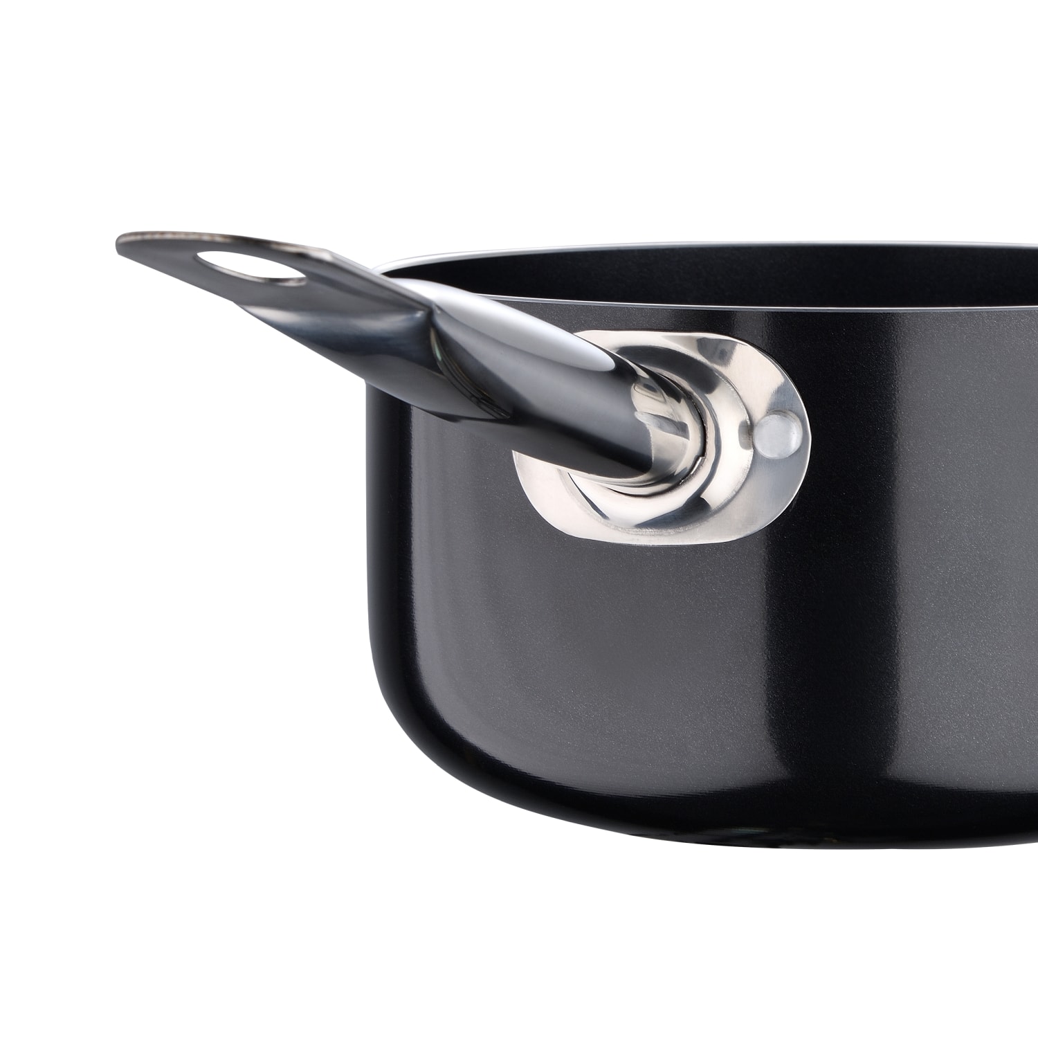 Bergner 3.5-Quart Aluminum Non-Stick Saucepan, Black - Image 3