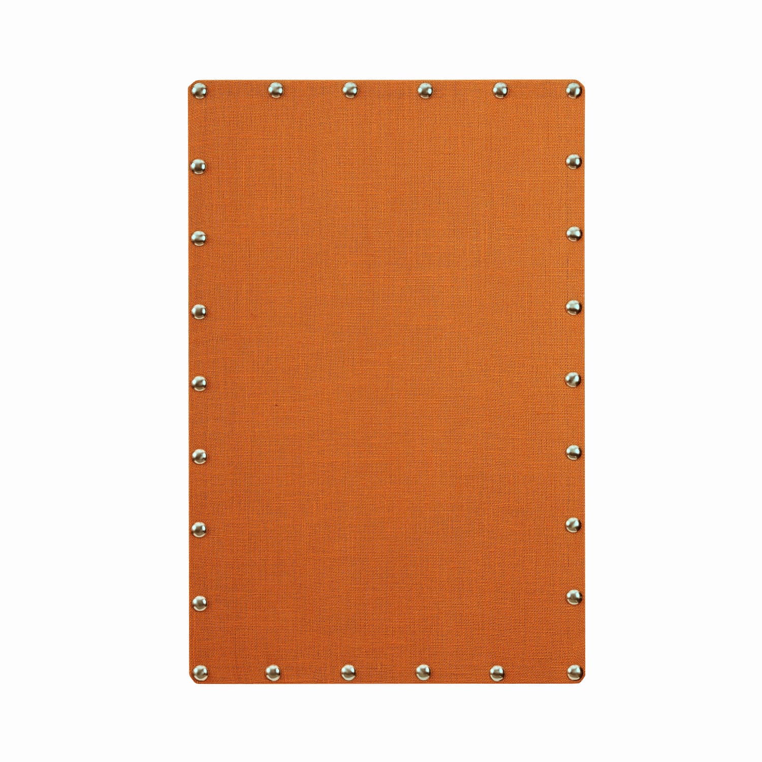 Linon Burke Burlap Nailhead Corkboard, 24in x 36in, Orange/Silver - Image 3