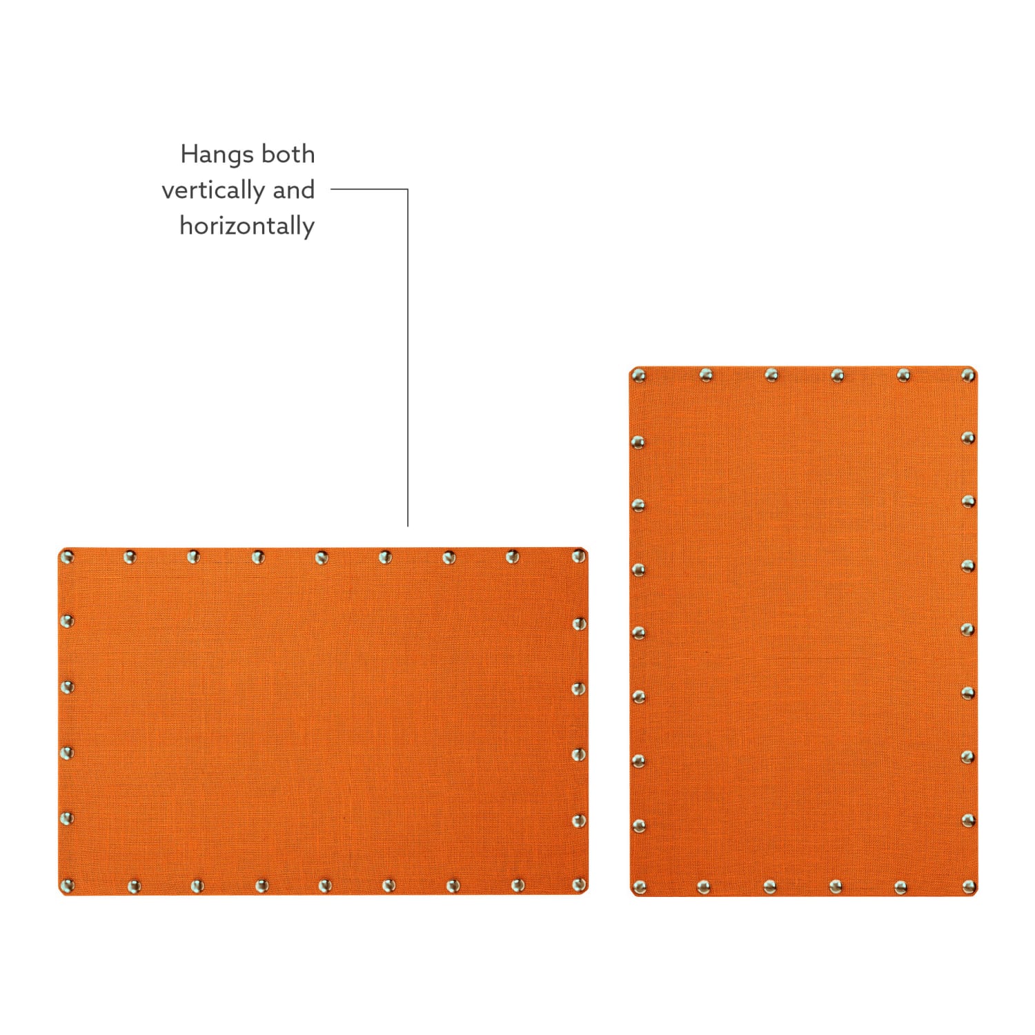 Linon Burke Burlap Nailhead Corkboard, 24in x 36in, Orange/Silver - Image 4