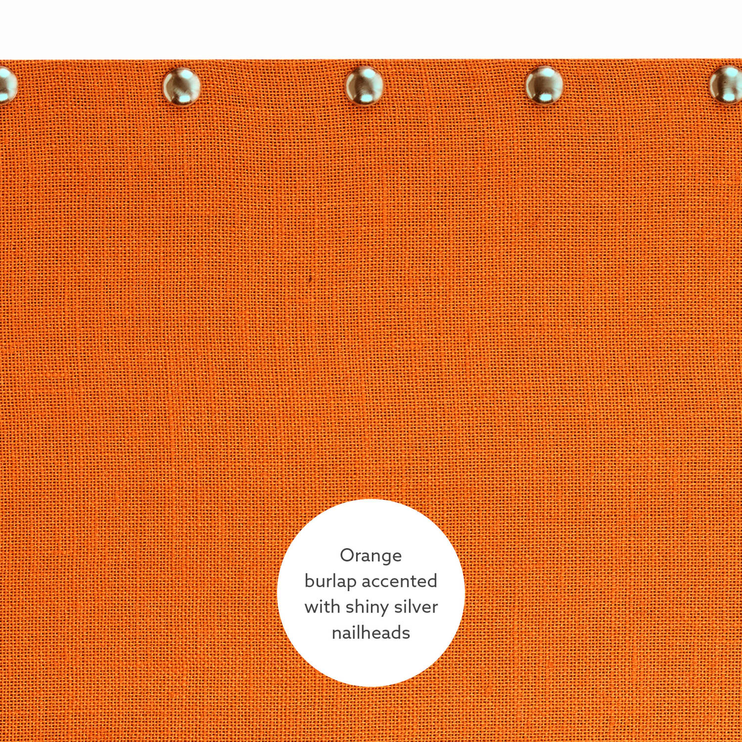 Linon Burke Burlap Nailhead Corkboard, 24in x 36in, Orange/Silver - Image 6
