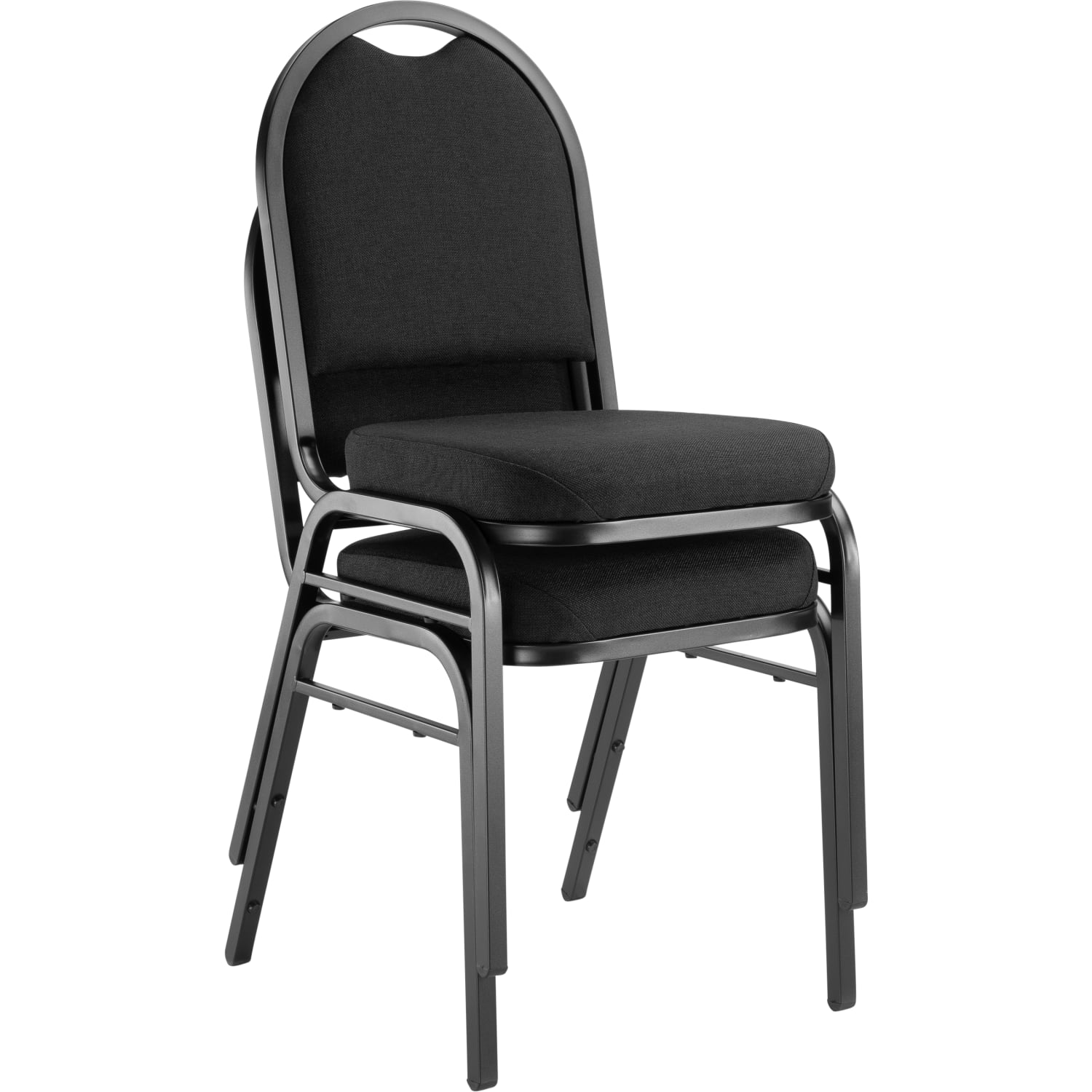 National Public Seating 9200 Series: Dome-Back Padded Premium Banquet Stack Chair, Ebony Black Seat/Black Sandtex Frame, Quantity: 2 - 9260BT2 - Image 3