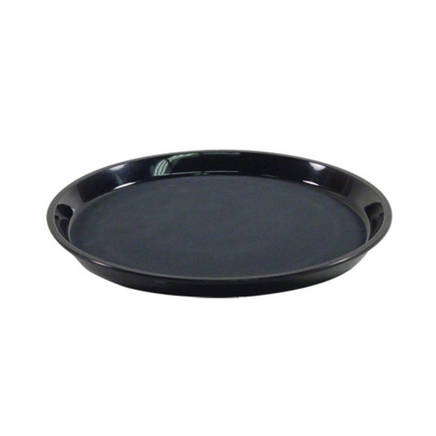 Carlisle GripLite Round Serving Tray, 11-1/4in, Black
