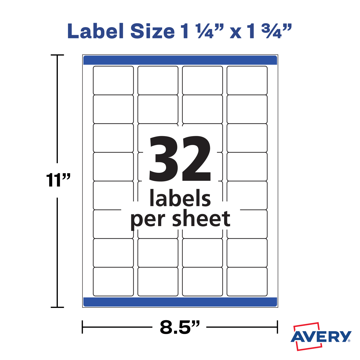 Avery Removable Durable Pricing Labels, 22828, 1 1/4in x 1 3/4in, White, 32 Labels Per Sheet, Pack Of 256 - Image 6