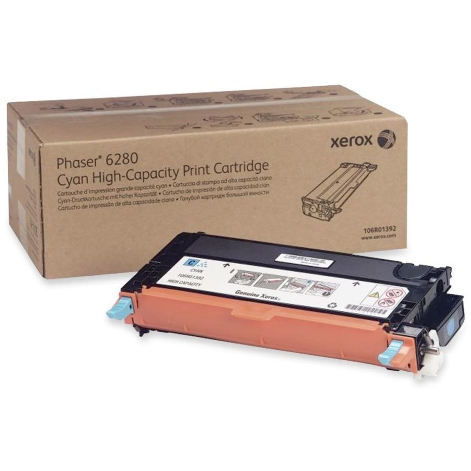 Xerox 6280 Cyan High Yield Toner Cartridge, 106R01392 - Image 4