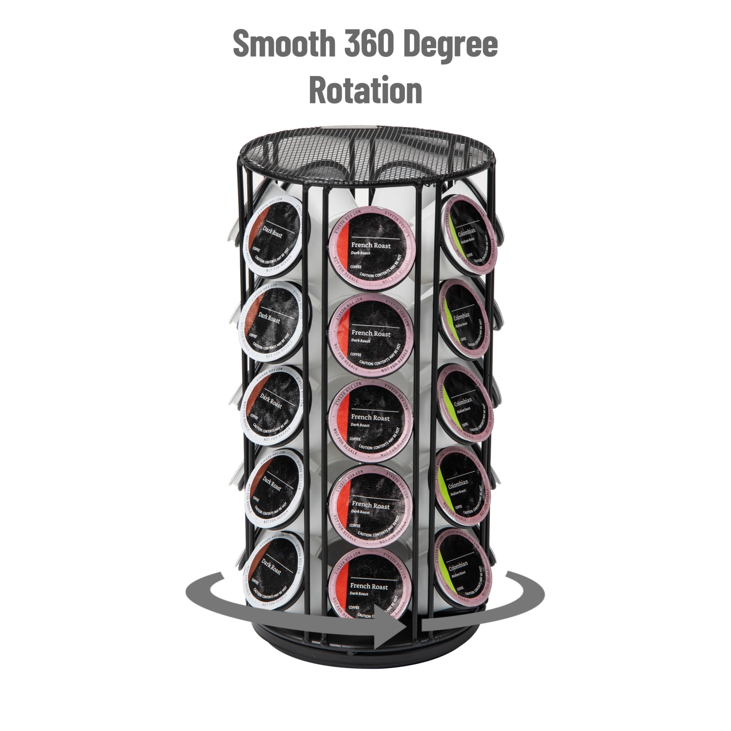 Mind Reader Coffee Pod Carousel, 6-3/20in D x 6-3/20in W x 12-1/2in H, Black - Image 5
