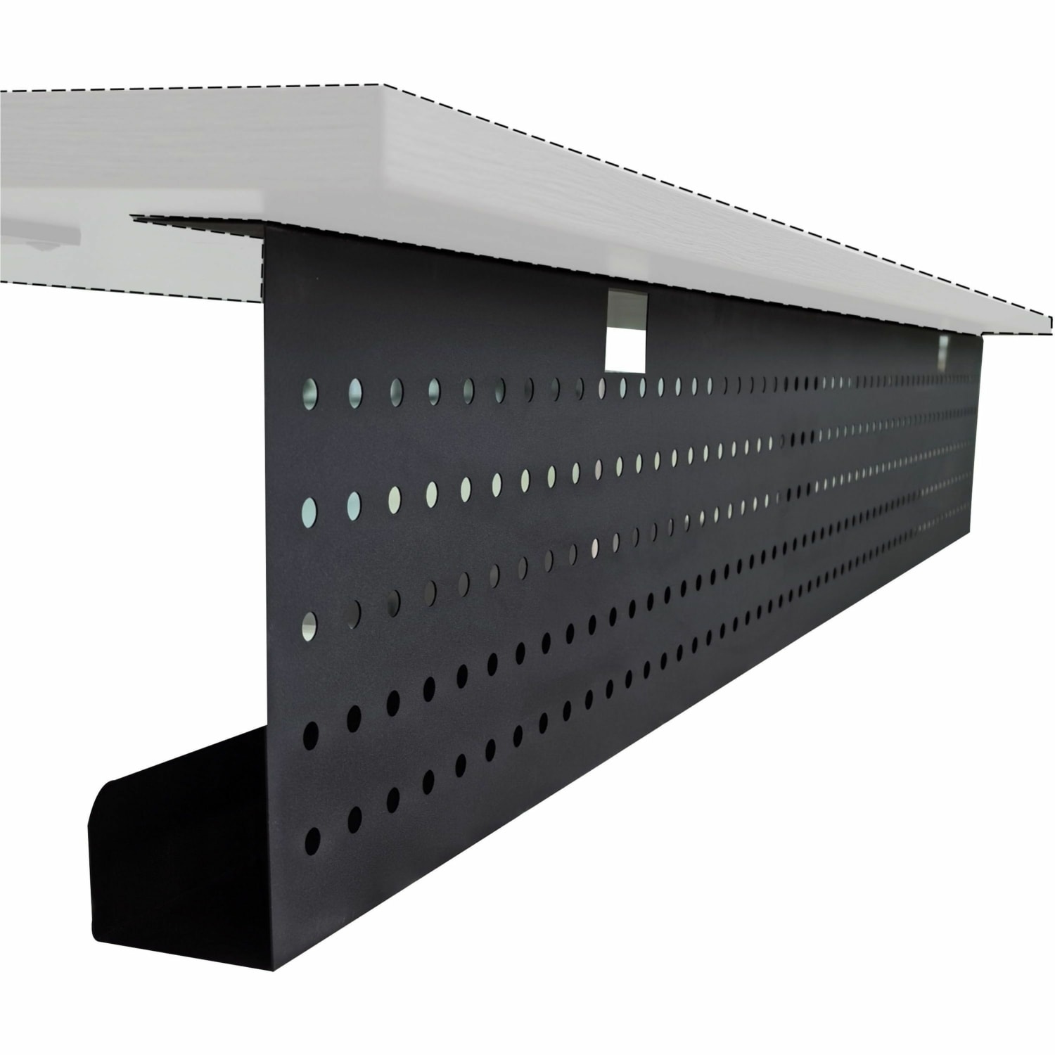 Lorell Invent Training Table Components - 66in Width x 3in Depth x 10in Height x 39.37 mil Thickness - Durable - Steel - Black - 1 Each - Image 4