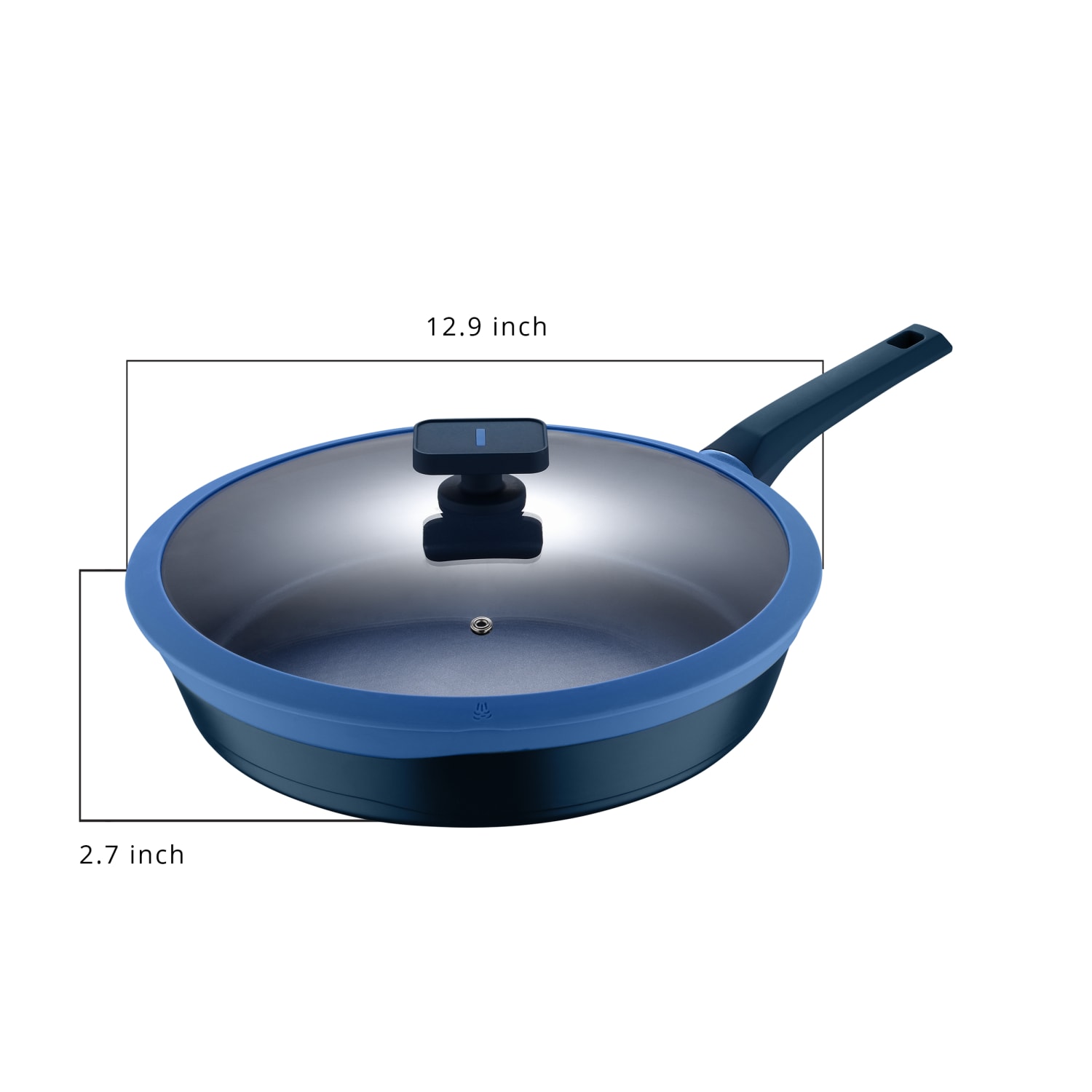 Masterpro Gastro Diamond Aluminum Non-Stick Fry Pan, 12-1/2in, Blue - Image 6