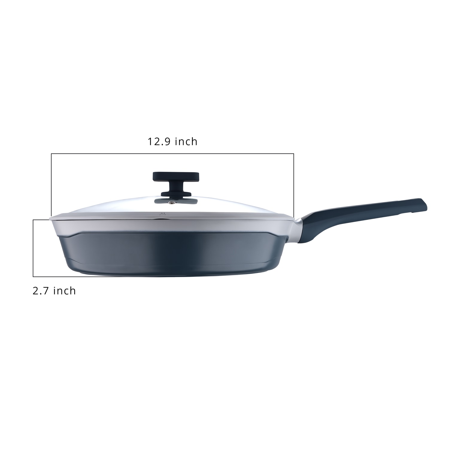 Masterpro Gastro Aluminum Non-Stick Fry Pan, 12-1/2in, Gray - Image 6