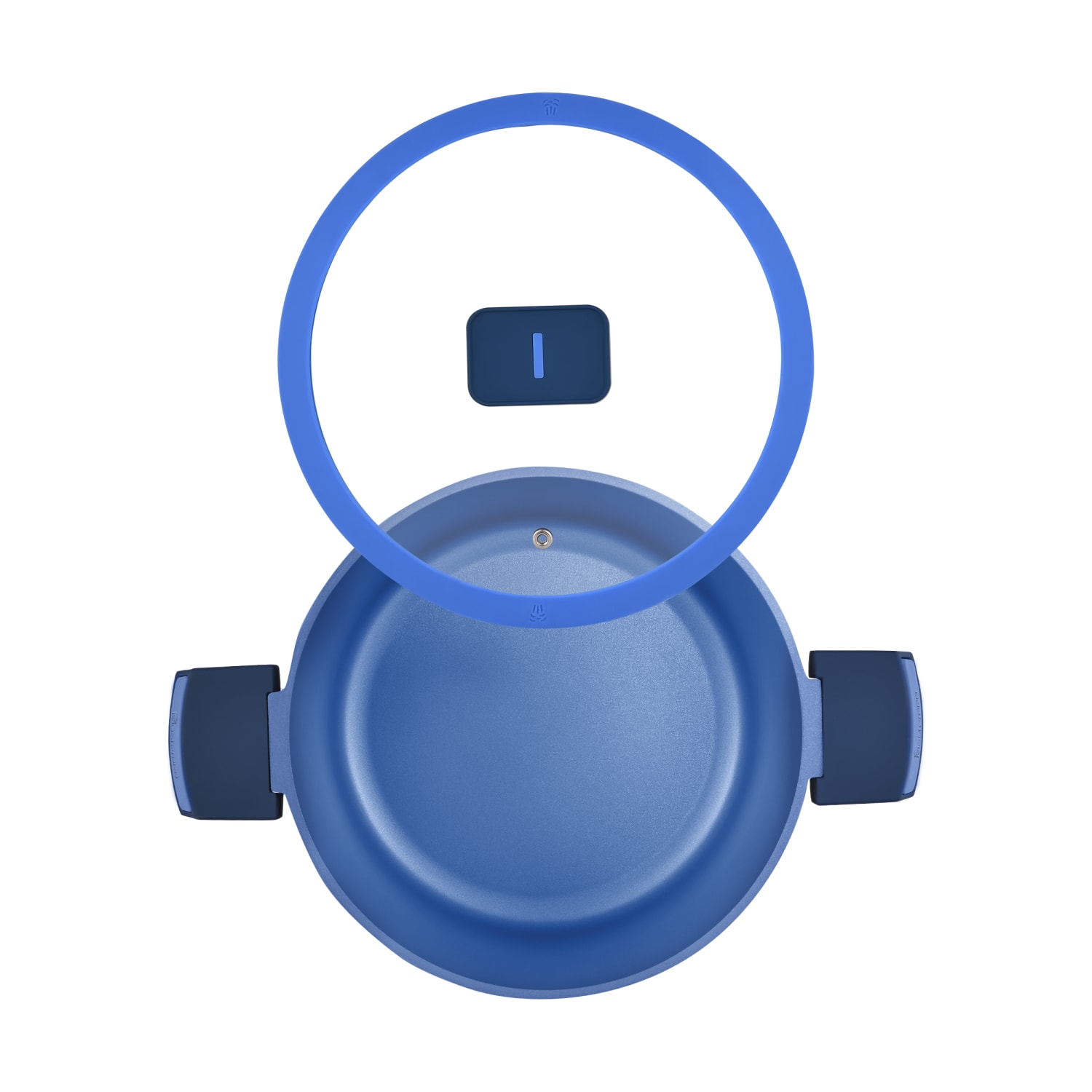 Masterpro Gastro Diamond Collection 2-Piece Cast-Aluminum Nonstick Dutch Oven, 4.8 Qt, Blue - Image 3