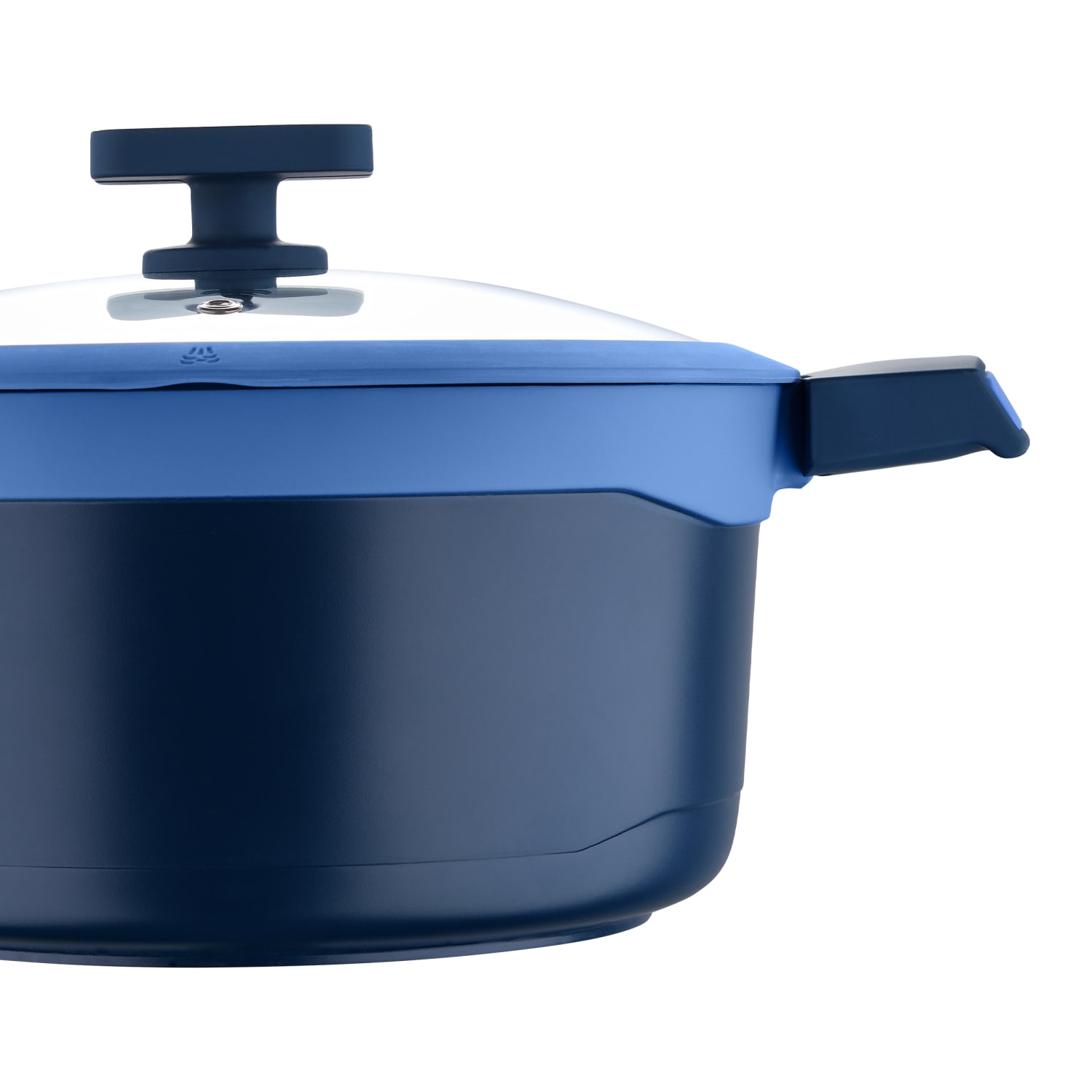 Masterpro Gastro Diamond Collection 2-Piece Cast-Aluminum Nonstick Dutch Oven, 4.8 Qt, Blue - Image 4