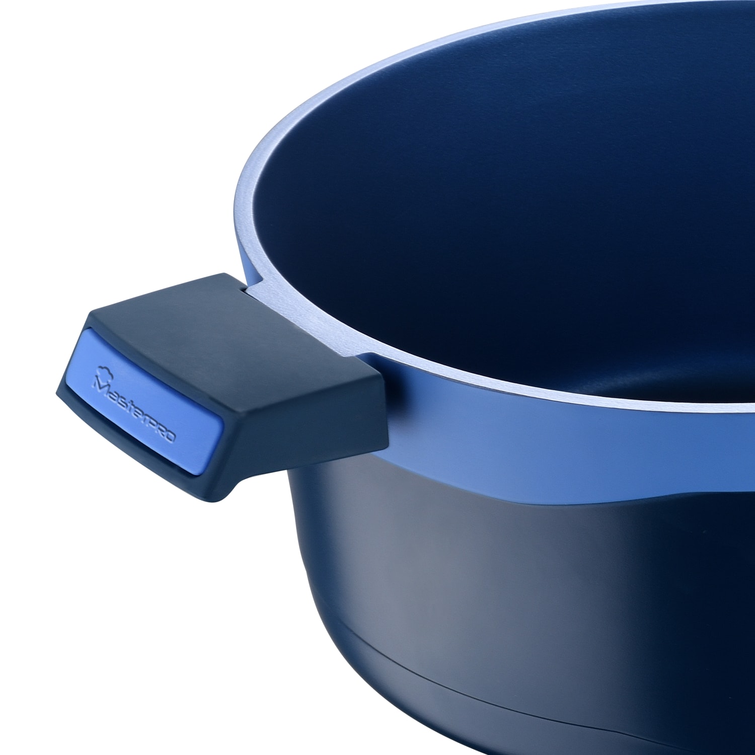Masterpro Gastro Diamond Collection 2-Piece Cast-Aluminum Nonstick Dutch Oven, 4.8 Qt, Blue - Image 5