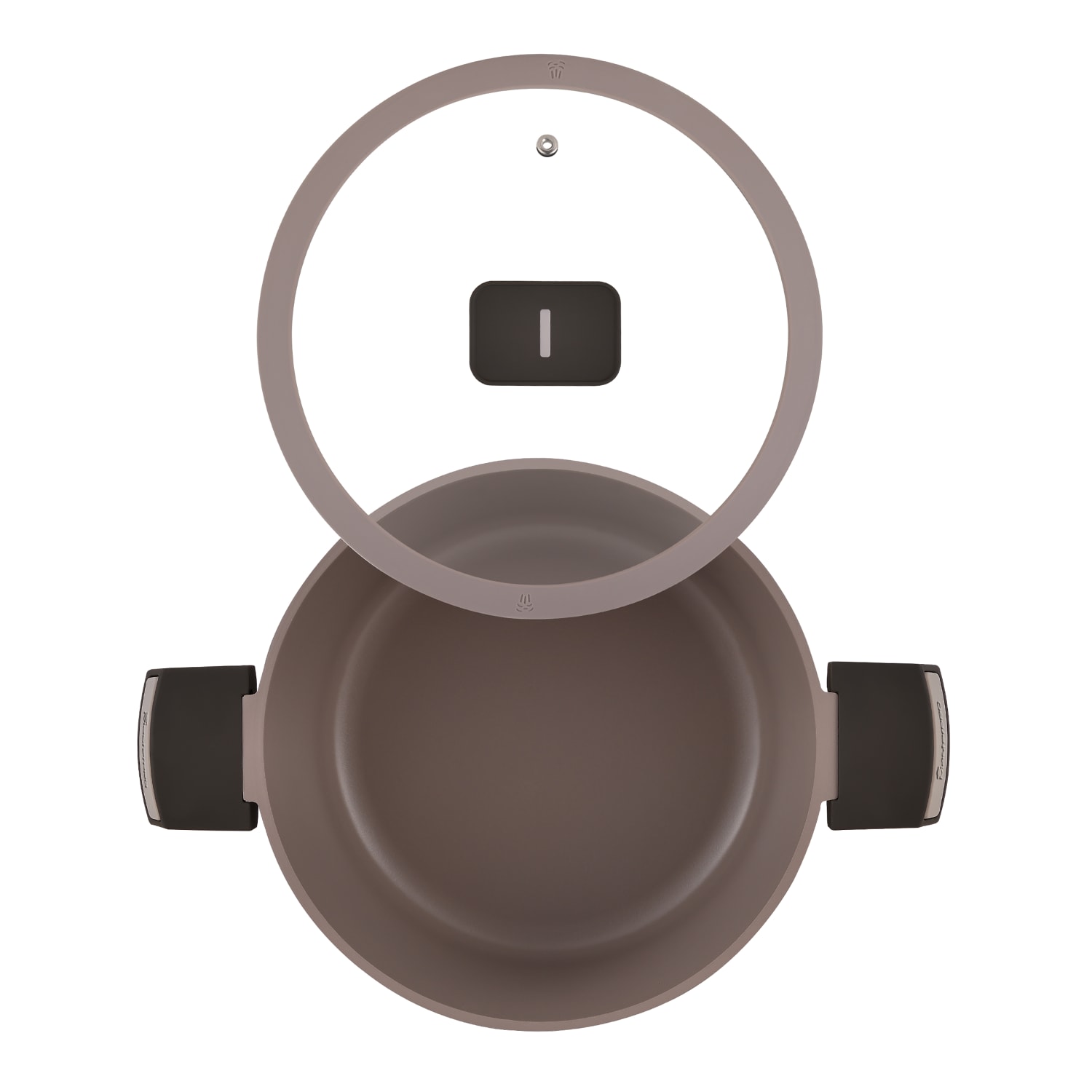 Masterpro Gastro Titanium Collection 2-Piece Cast-Aluminum Nontick Dutch Oven, 4.8 Qt, Brown - Image 3