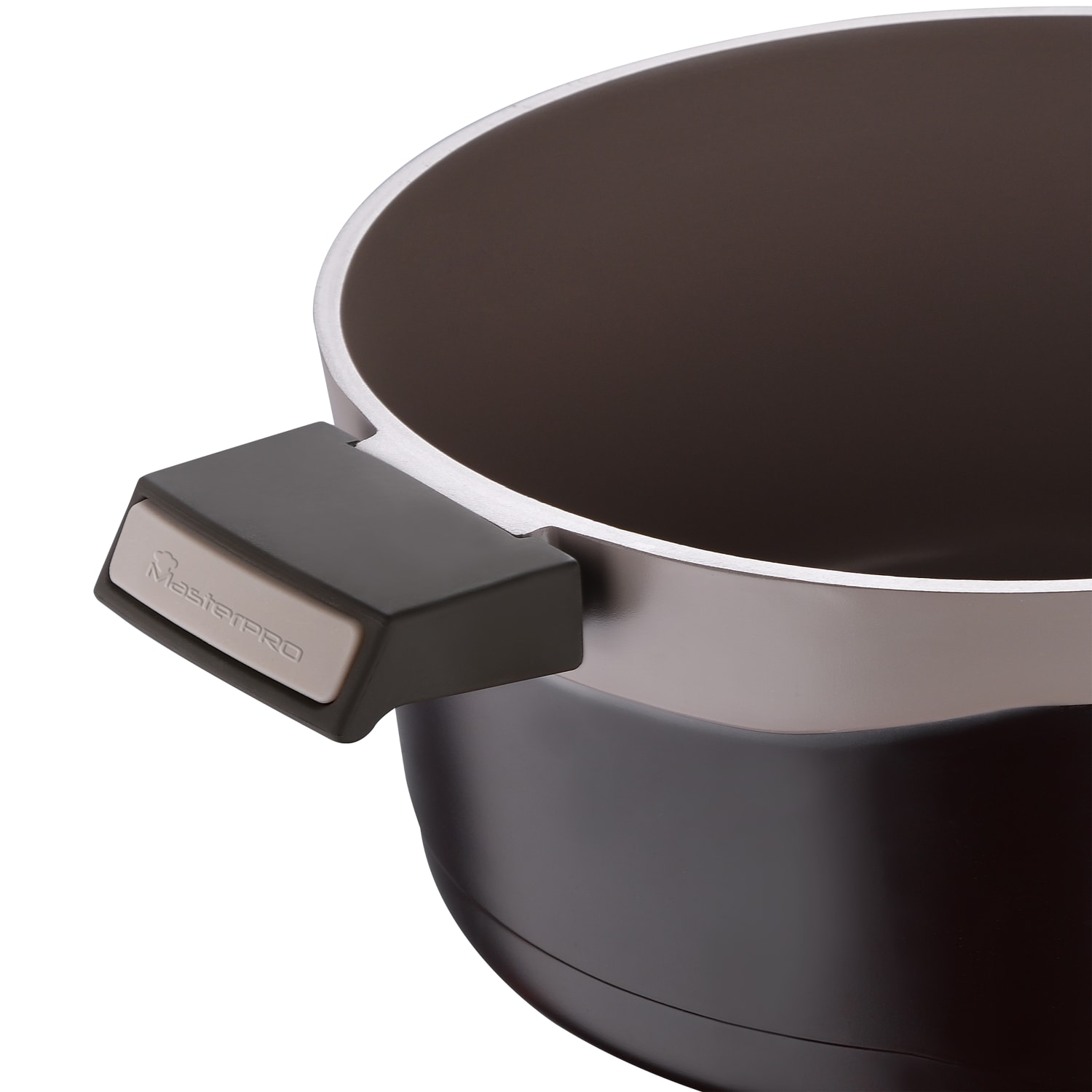 Masterpro Gastro Titanium Collection 2-Piece Cast-Aluminum Nontick Dutch Oven, 4.8 Qt, Brown - Image 4