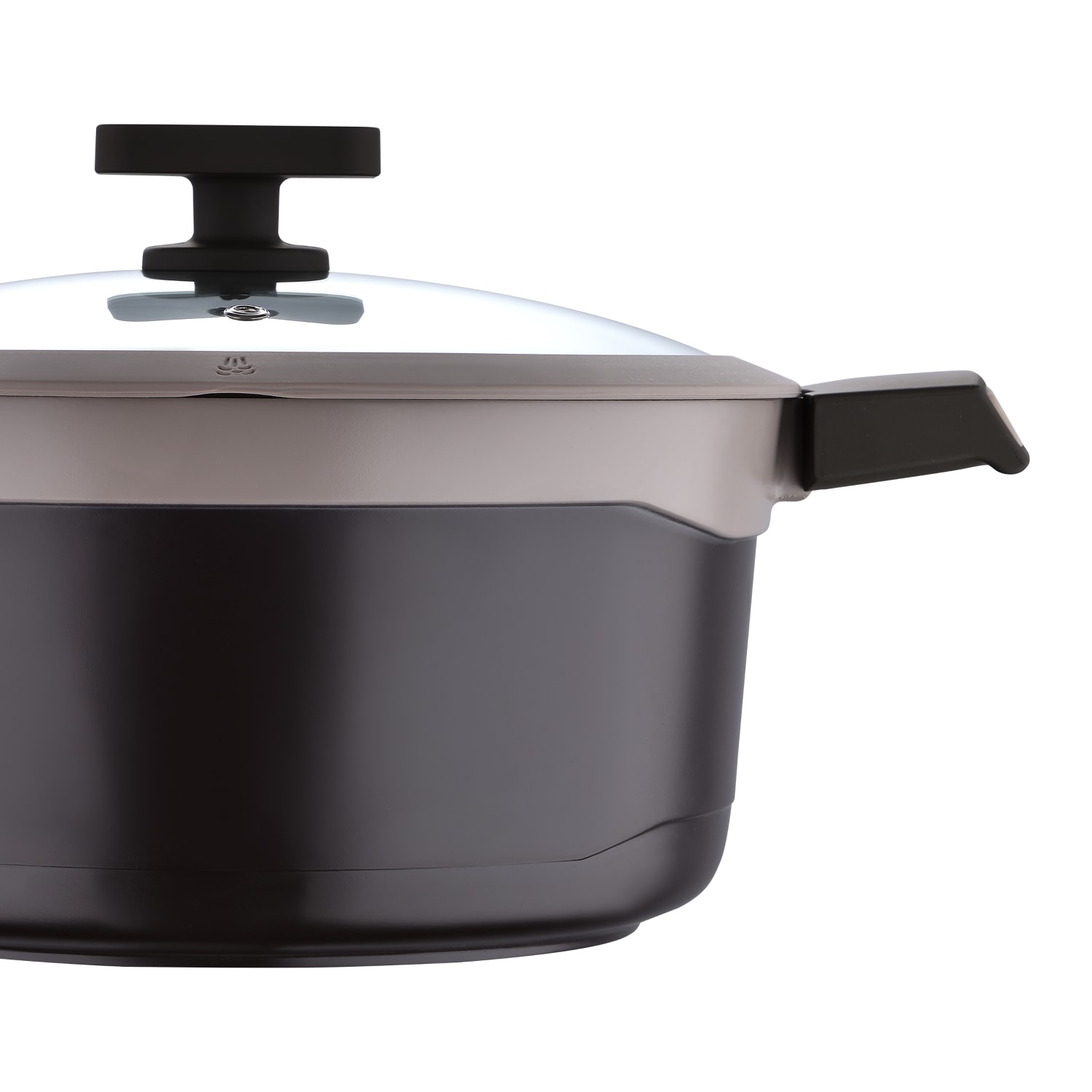 Masterpro Gastro Titanium Collection 2-Piece Cast-Aluminum Nontick Dutch Oven, 4.8 Qt, Brown - Image 5