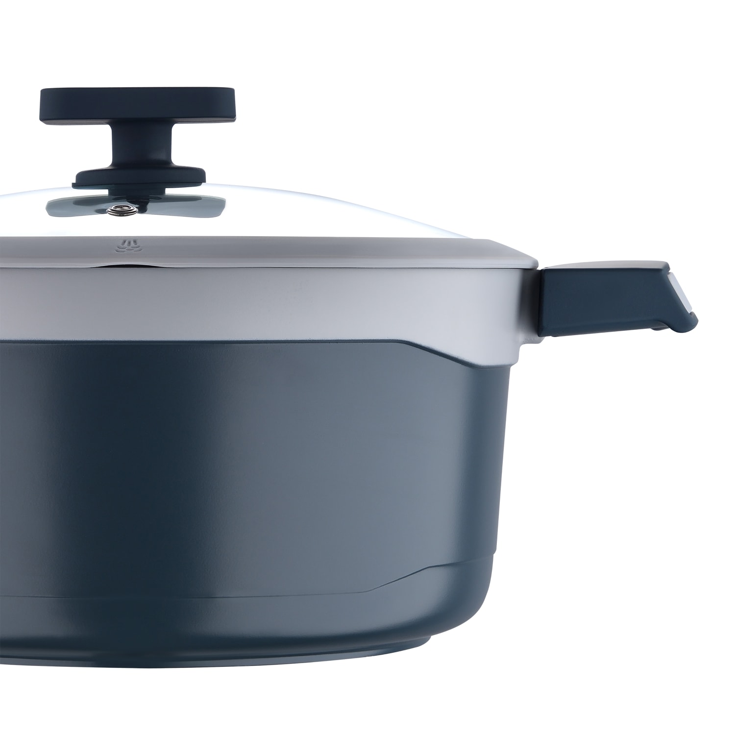 Masterpro Gastro Ceramic Aluminum 4.8-Quart Non-Stick Dutch Oven, Gray - Image 4