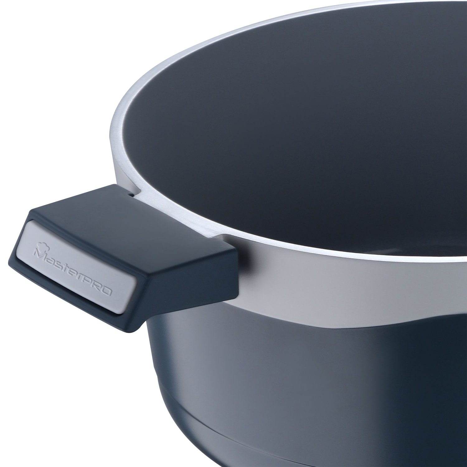 Masterpro Gastro Ceramic Aluminum 4.8-Quart Non-Stick Dutch Oven, Gray - Image 5