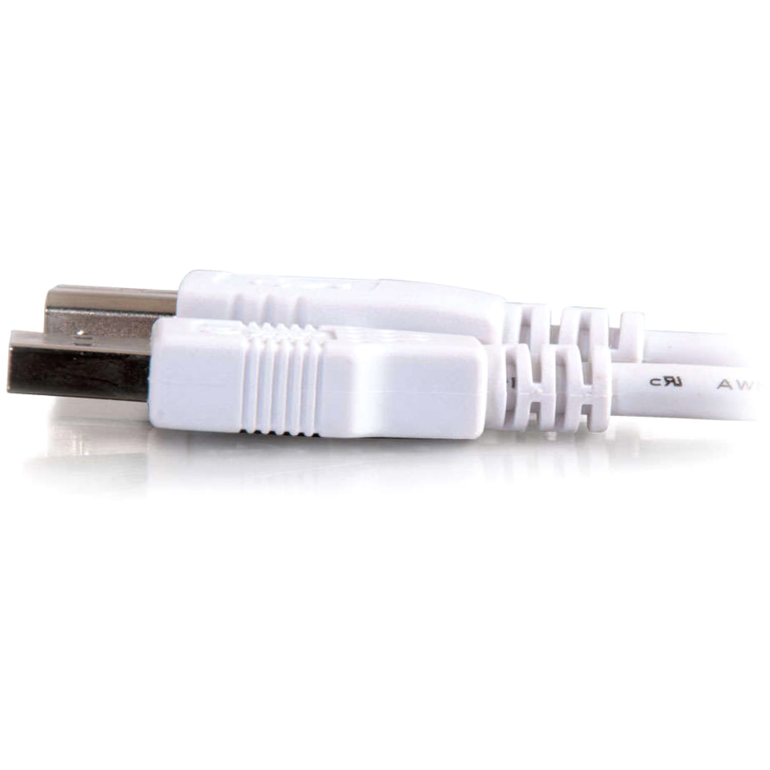 C2G 2m USB Cable - USB A to USB B Cable - Type A Male - Type B Male - 6ft - White - Image 3