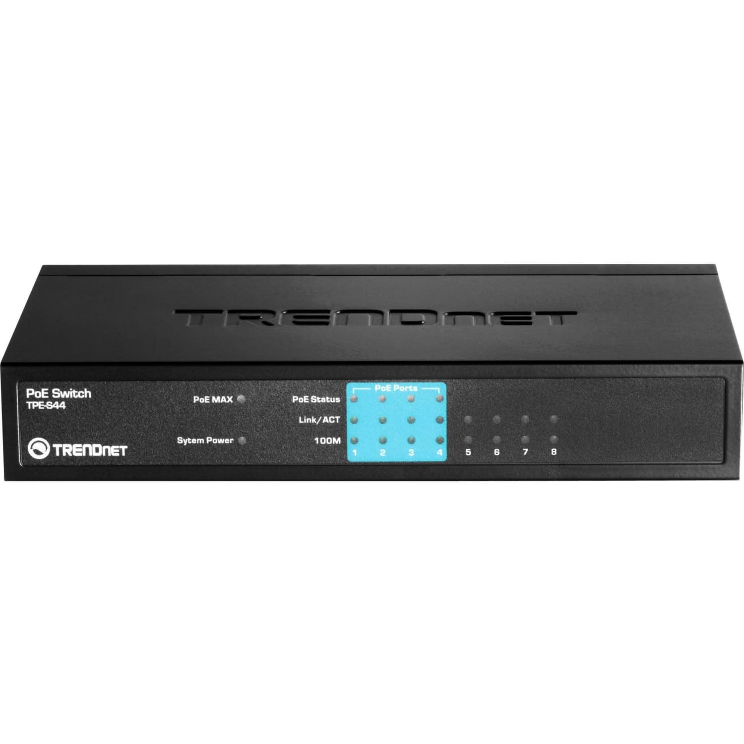 TRENDnet 8-Port 10/100Mbps PoE Switch, 4x 10/100 Ports, 4x 10/100 PoE Ports, 30W PoE Power Budget, 1.6 Gbps Switching Capacity - Image 3