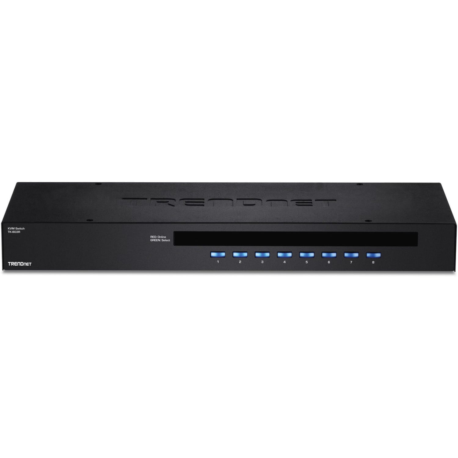TRENDnet 8-Port USB/PS2 Rack Mount KVM Switch, TK-803R, VGA & USB Connection, Supports USB & PS/2 Connections, Device Monitoring, Auto Scan, Audible Feedback, Control up to 8 Computers/Servers - 8-port KVM USB/PS2 Rack Mount Switch - Image 3