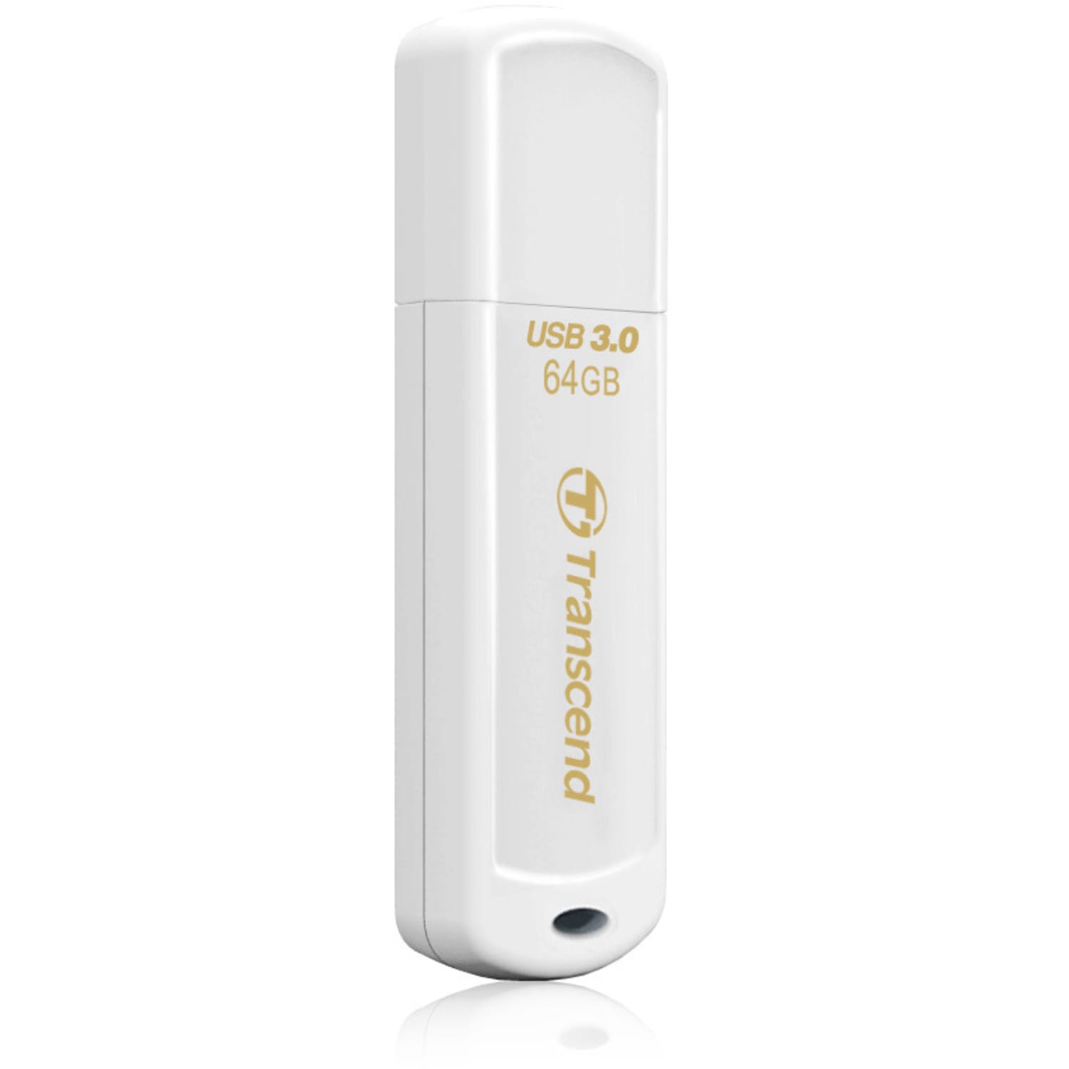 Transcend 64GB JetFlash 730 USB 3.0 Flash Drive - 64 GB - USB 3.0 - White - Image 3