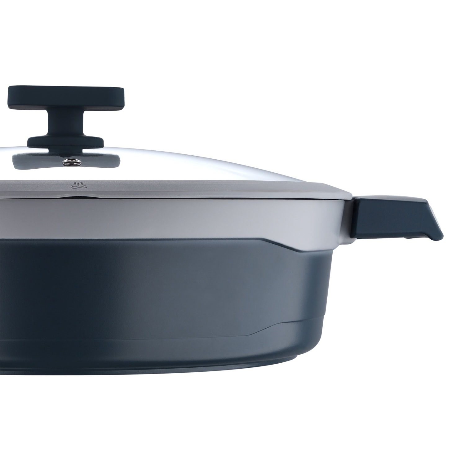 Masterpro Gastro Ceramic Collection 5.2-Quart Cast Aluminum Everyday Pan, Gray - Image 4