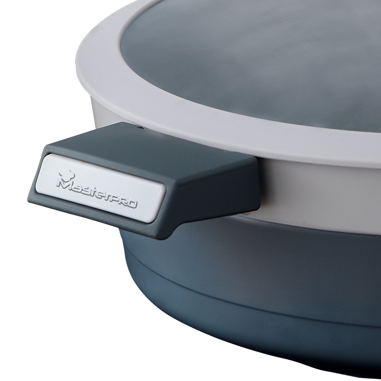 Masterpro Gastro Ceramic Collection 5.2-Quart Cast Aluminum Everyday Pan, Gray - Image 5