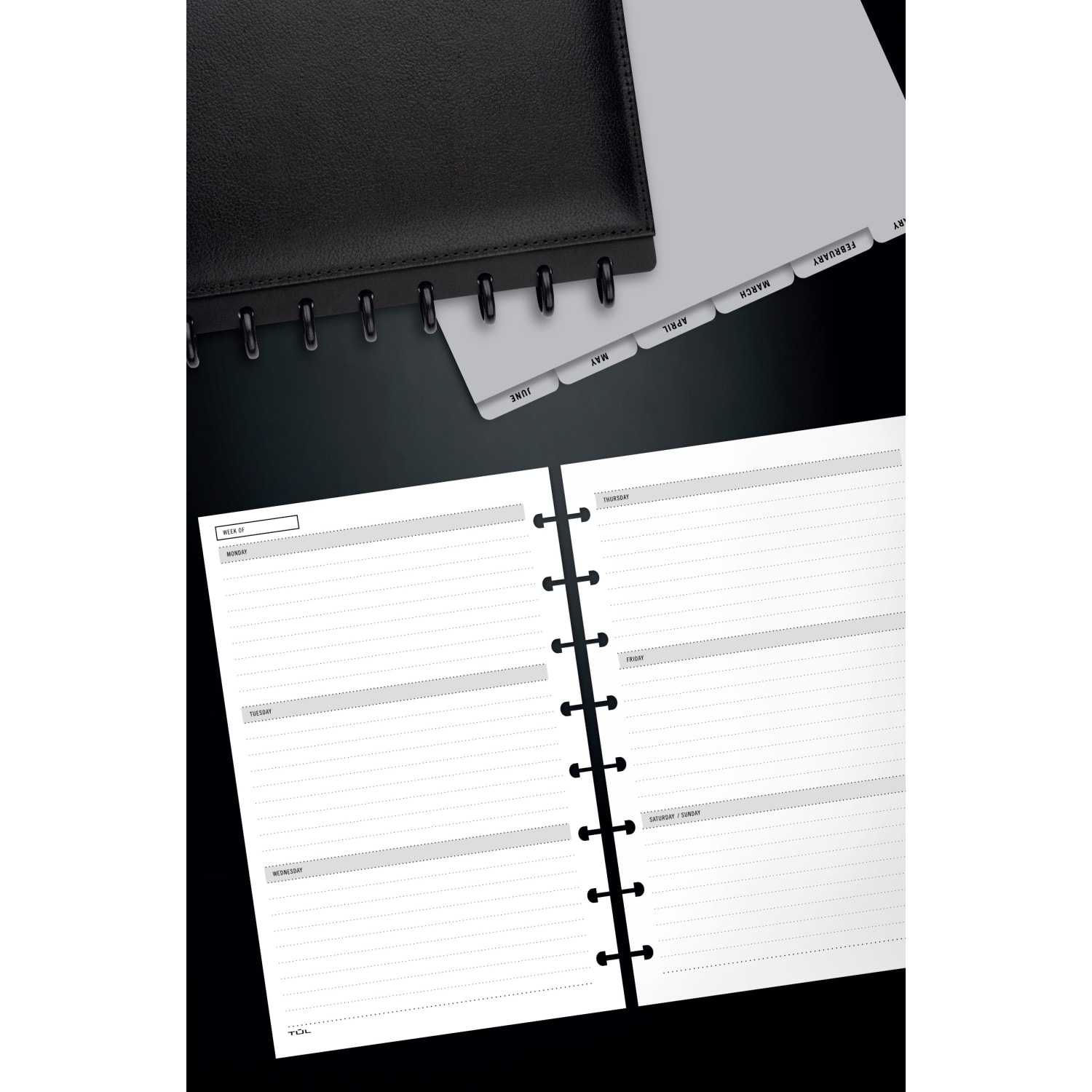 TUL Discbound Undated Weekly/Monthly Refill Pages, Junior Size, 68 Sheets - Image 3