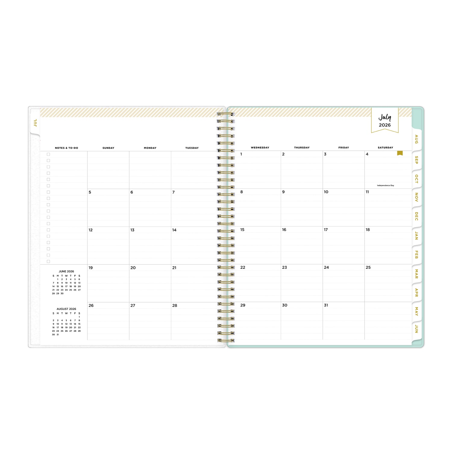Planning Calendar DD Secret Garden Mint PP 8.5x11 AY26-27 W/M - Image 4