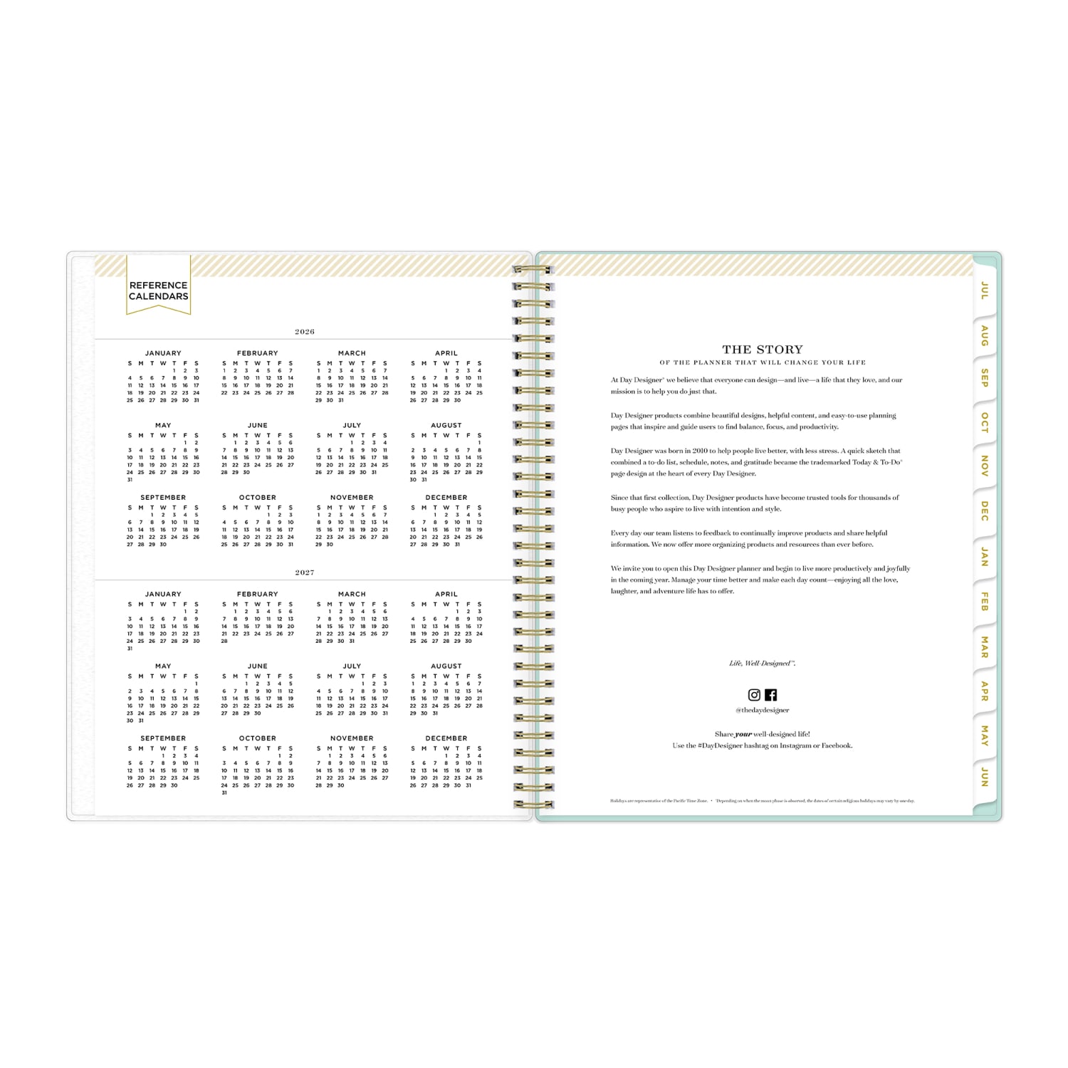Planning Calendar DD Secret Garden Mint PP 8.5x11 AY26-27 W/M - Image 6