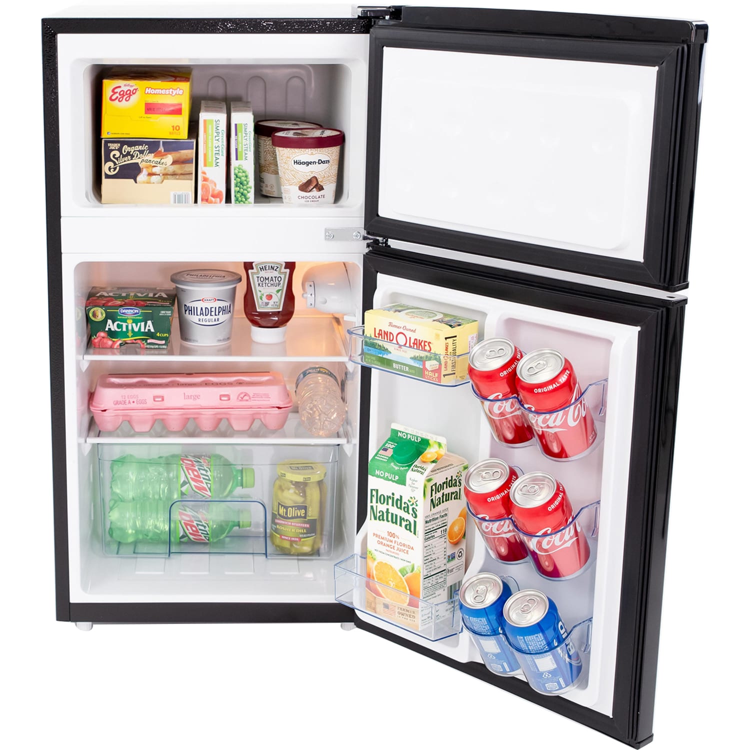 Avanti Retro Compact Refrigerator, 2-Door, 3 Cu Ft, 34-1/2inH x 19-1/2inW x 21inD, Black - Image 3