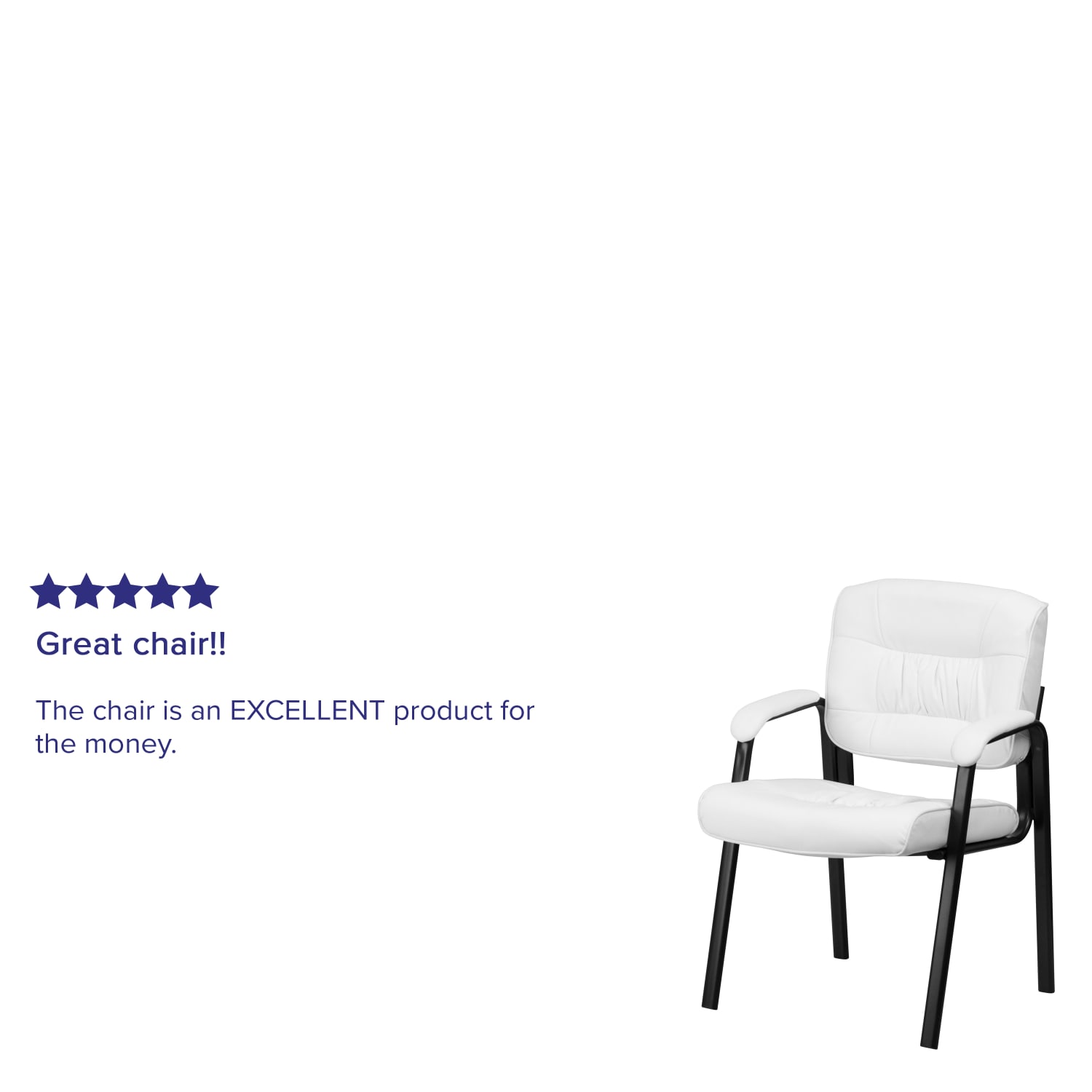 Flash Furniture LeatherSoft Executive Side Reception Chair with Powder Coated Frame WhiteBlack PopularChairscom Flash Furniture LeatherSoft Executive Side Reception Chair with Powder Coated Frame WhiteBlack PopularChairscom