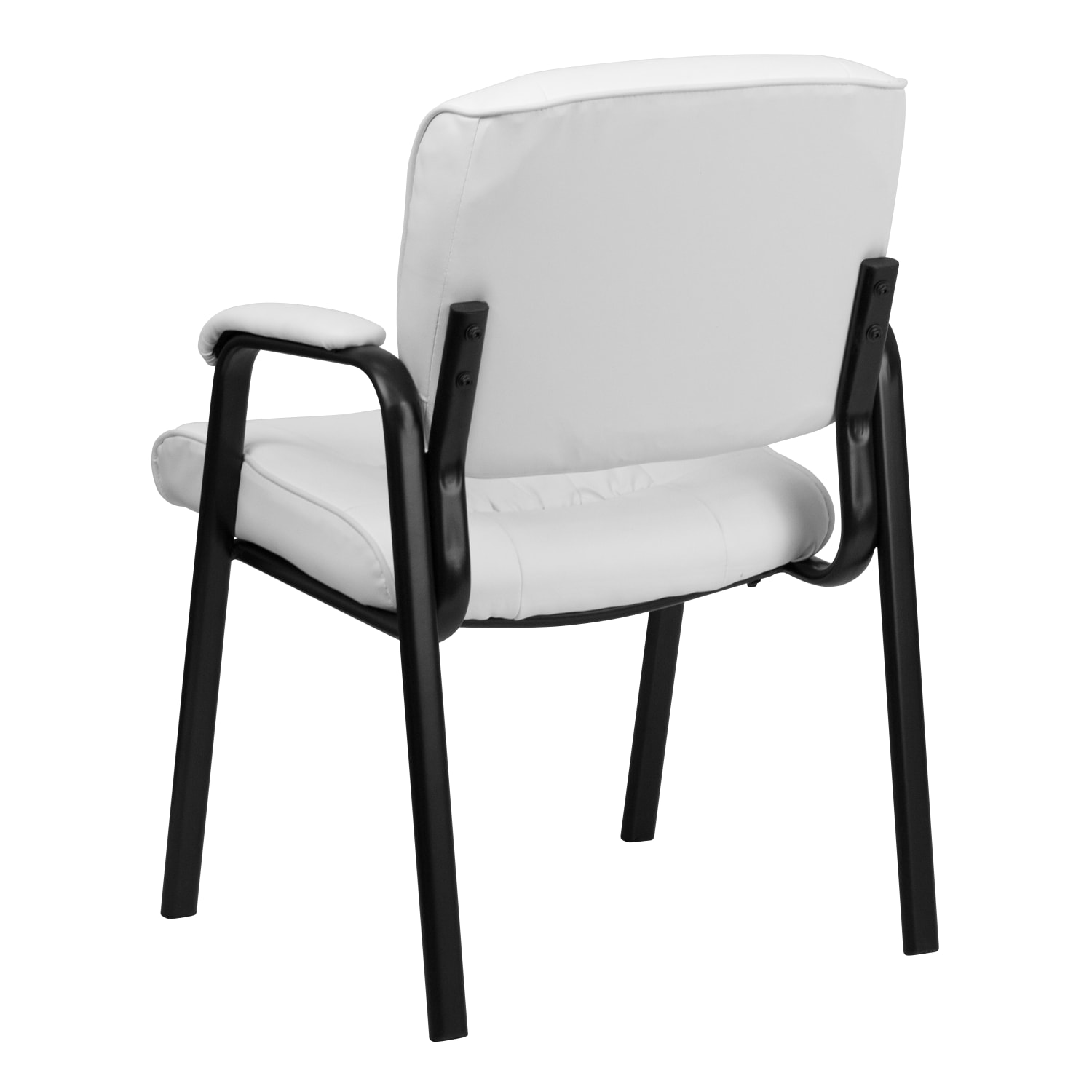 Flash Furniture LeatherSoft Executive Side Reception Chair with Powder Coated Frame WhiteBlack PopularChairscom Flash Furniture LeatherSoft Executive Side Reception Chair with Powder Coated Frame WhiteBlack PopularChairscom