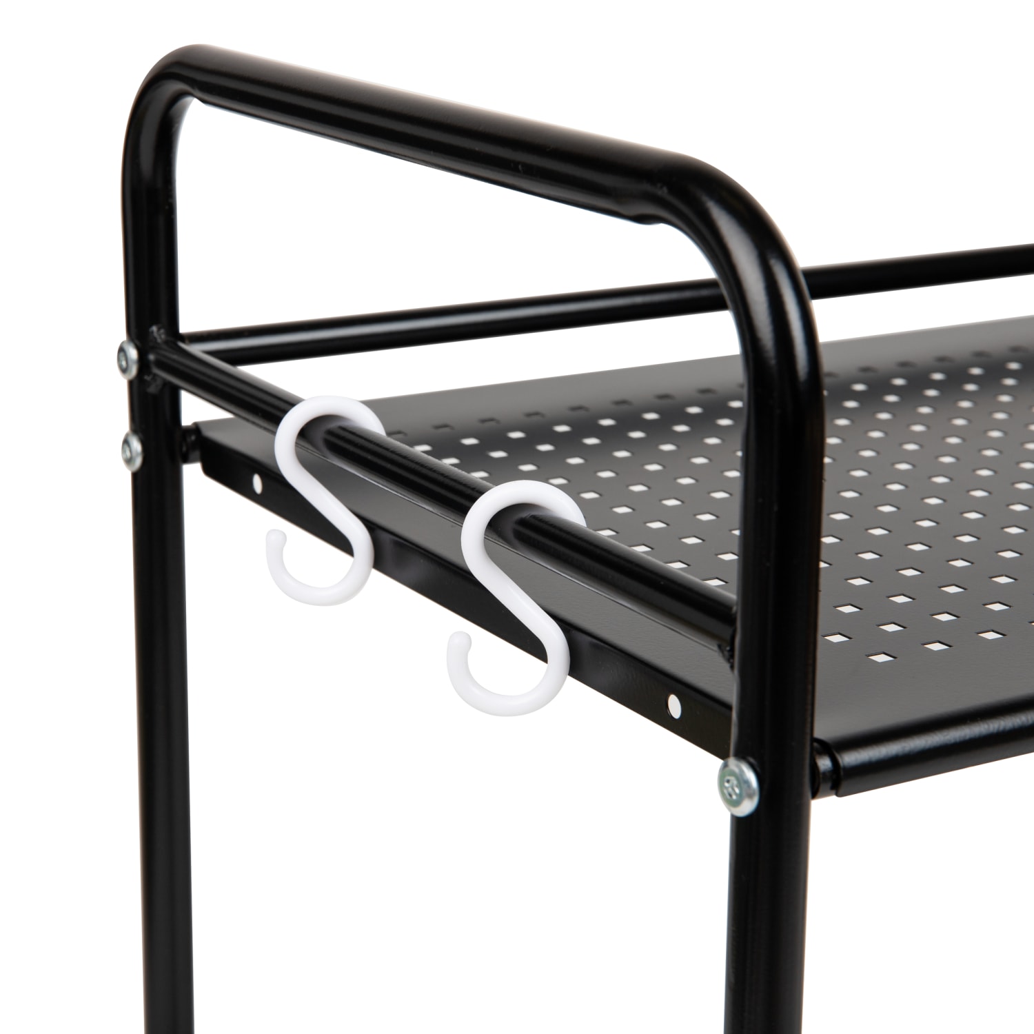 Mind Reader Kitchen Storage Metal Microwave Stand Shelf Organizer, 18inH x 12-1/2inW x 23-1/2inD, Black - Image 5