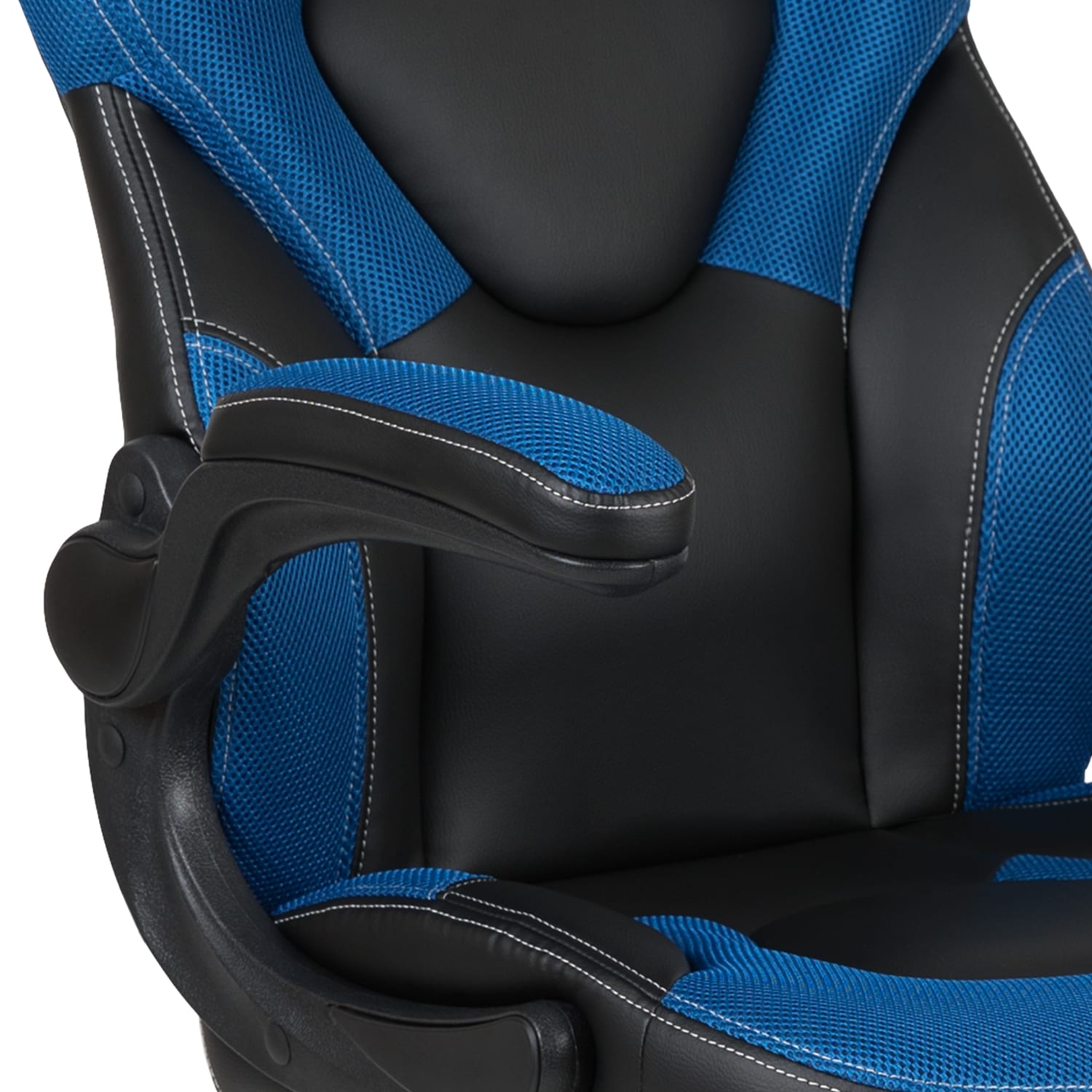Flash Furniture X10 Ergonomic LeatherSoft Faux Leather High Back Racing Gaming Chair With Flip Up Arms BlueBlack PopularChairscom