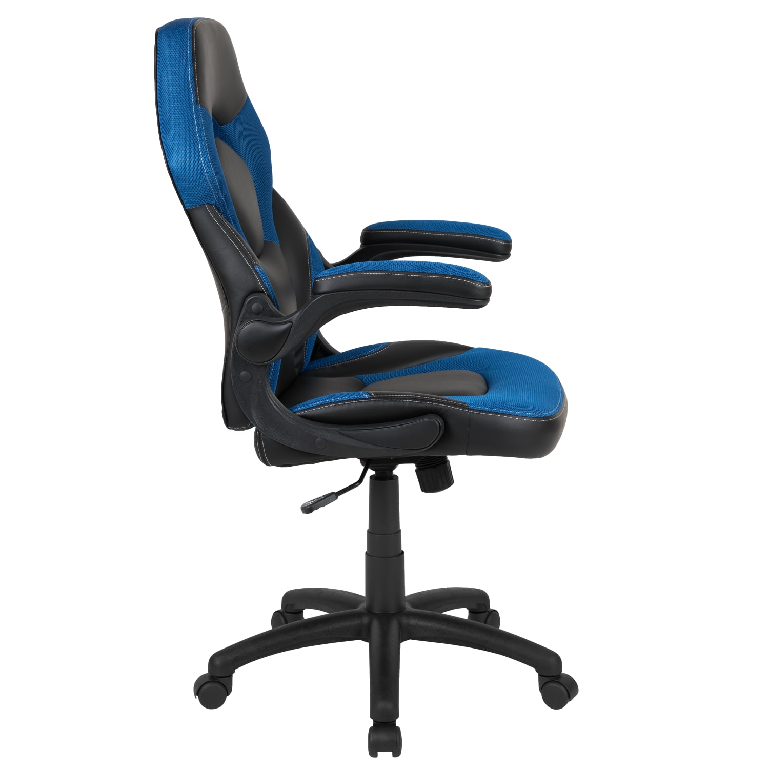 Flash Furniture X10 Ergonomic LeatherSoft Faux Leather High Back Racing Gaming Chair With Flip Up Arms BlueBlack PopularChairscom