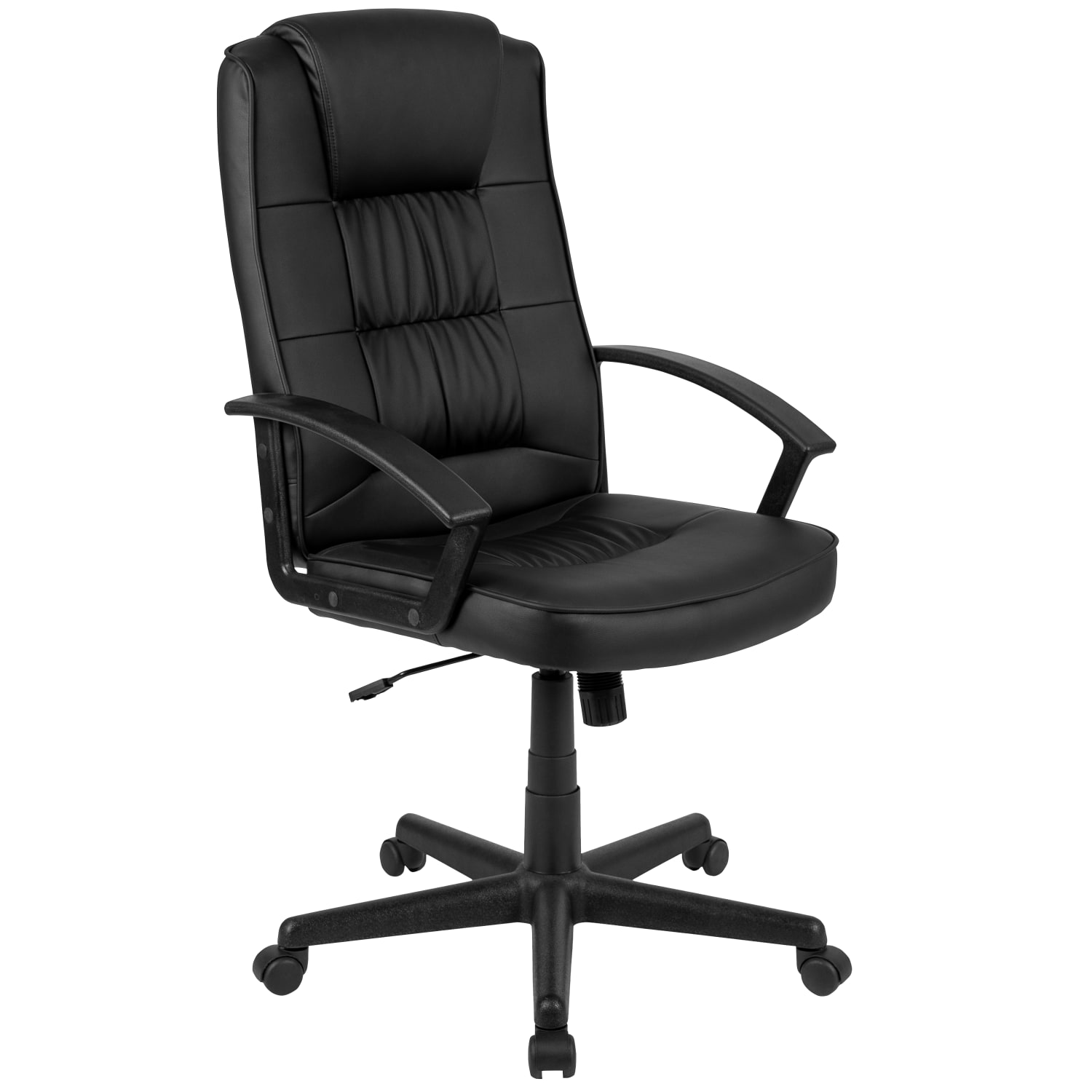 Flash Furniture Flash Fundamentals LeatherSoft Faux Leather High-Back Task Chair, Black - Image 3