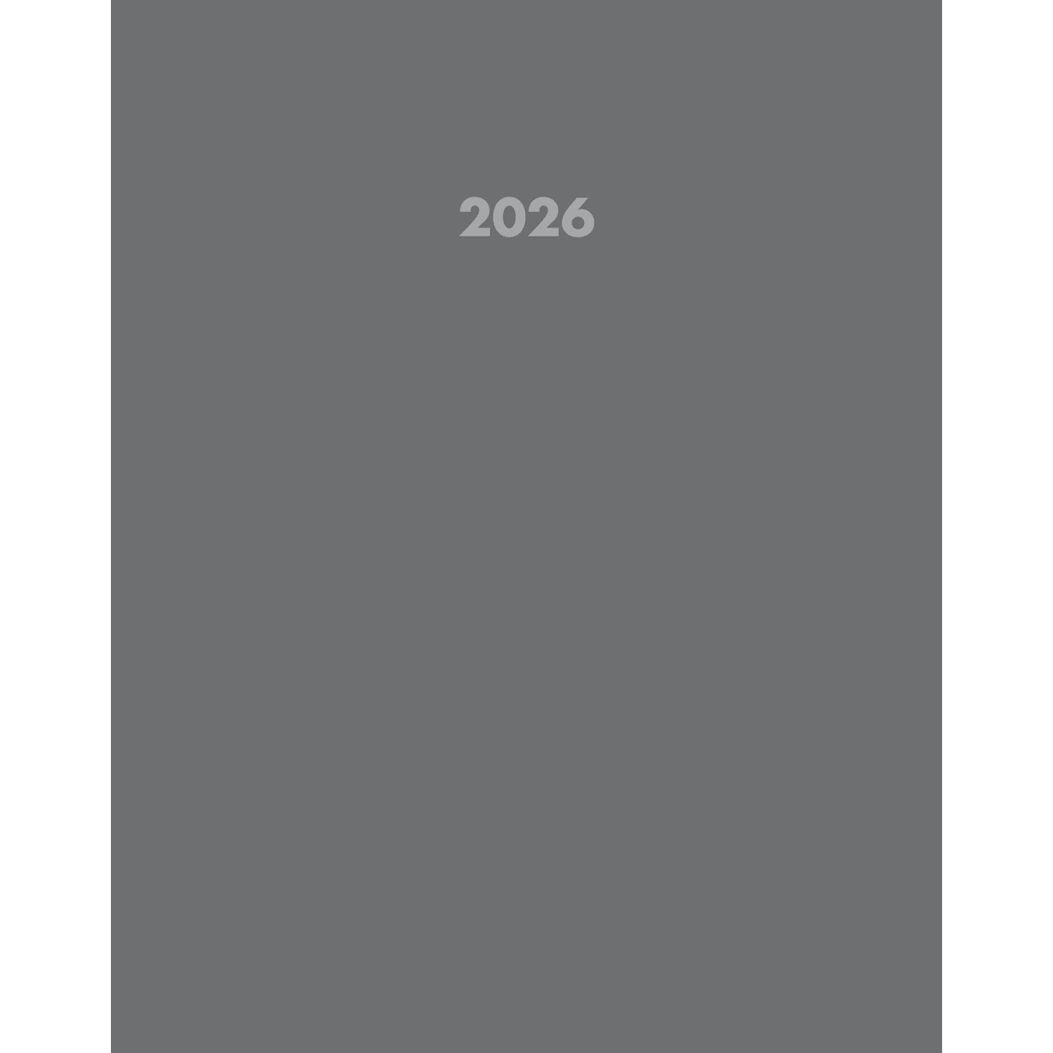 2026 Willow Creek Press Monthly Booklet Planner, 7-1/2in x 9-1/2in, Basic Gray, January To December, 57858