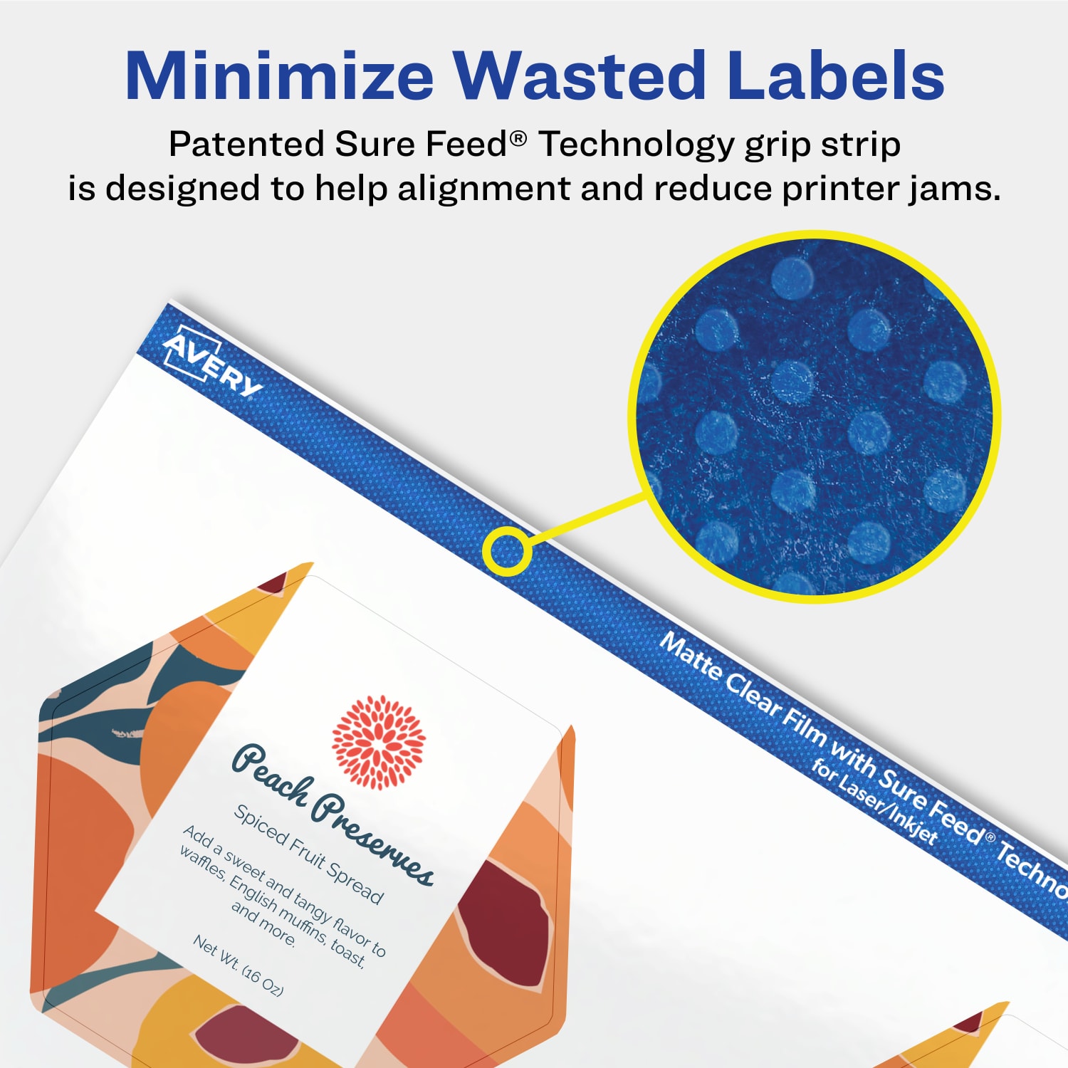 Avery Permanent Labels With Sure Feed, 94121-CMF10, Hexagon, 2-1/2in x 2-57/64in, Matte Clear, Pack Of 60 - Image 5