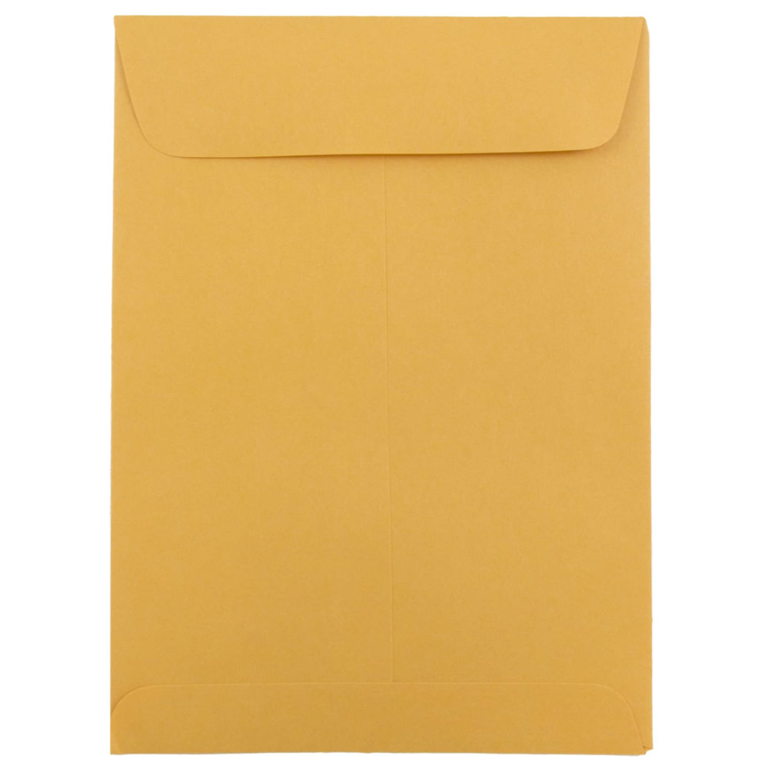 JAM Paper Open-End  5-1/2 x 7-1/2 Manila Catalog Envelopes, Gummed Seal, Brown Kraft, Pack Of 100 Envelopes