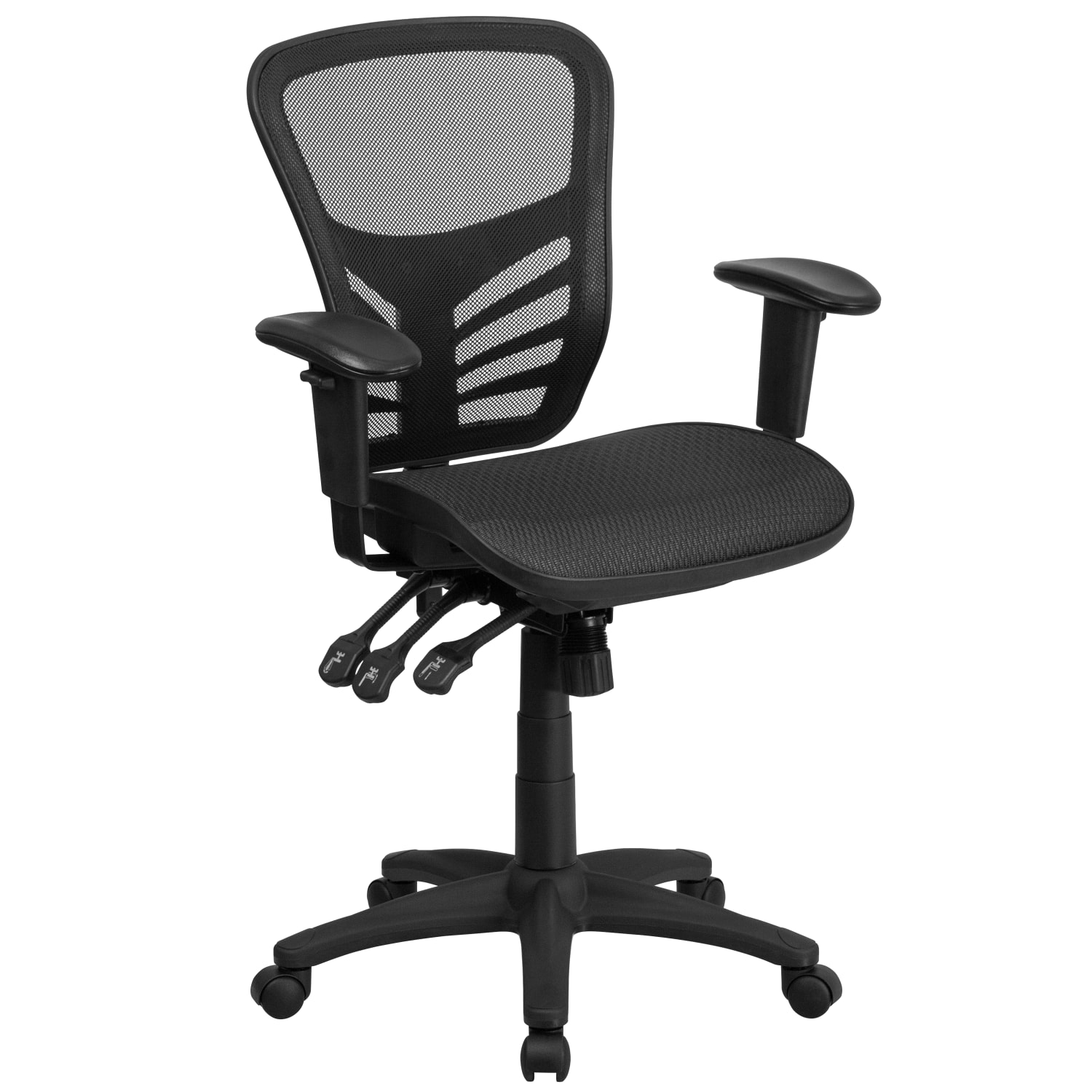 Flash Furniture Ergonomic Mesh MidBack MultiFunction Office Chair Black PopularChairscom Flash Furniture Ergonomic Mesh Mid Back Multi Function Office Chair Black PopularChairscom
