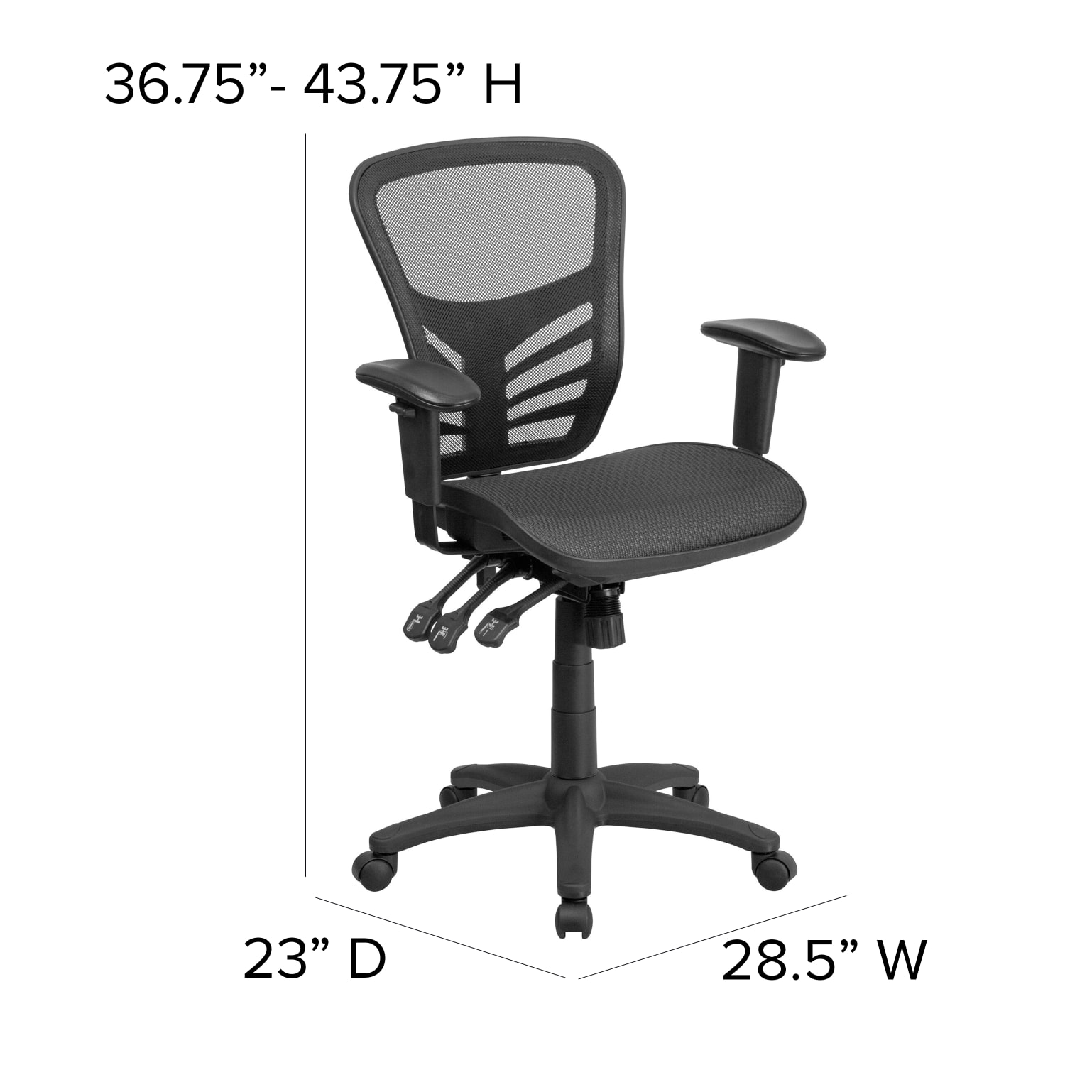 Flash Furniture Ergonomic Mesh MidBack MultiFunction Office Chair Black PopularChairscom Flash Furniture Ergonomic Mesh Mid Back Multi Function Office Chair Black PopularChairscom