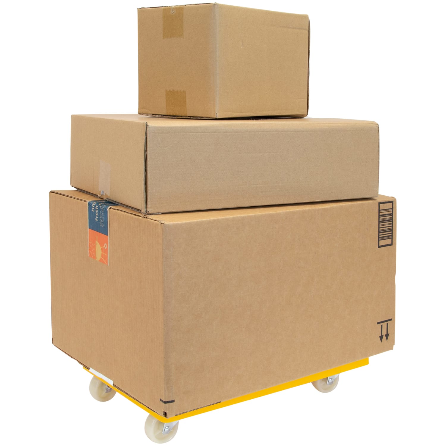 Mount-It! MI-928 Plastic Small Platform Mover Dollies, 3-1/4inH x 16-1/4inW x 11inD, Yellow, Pack Of 2 Dollies - Image 3