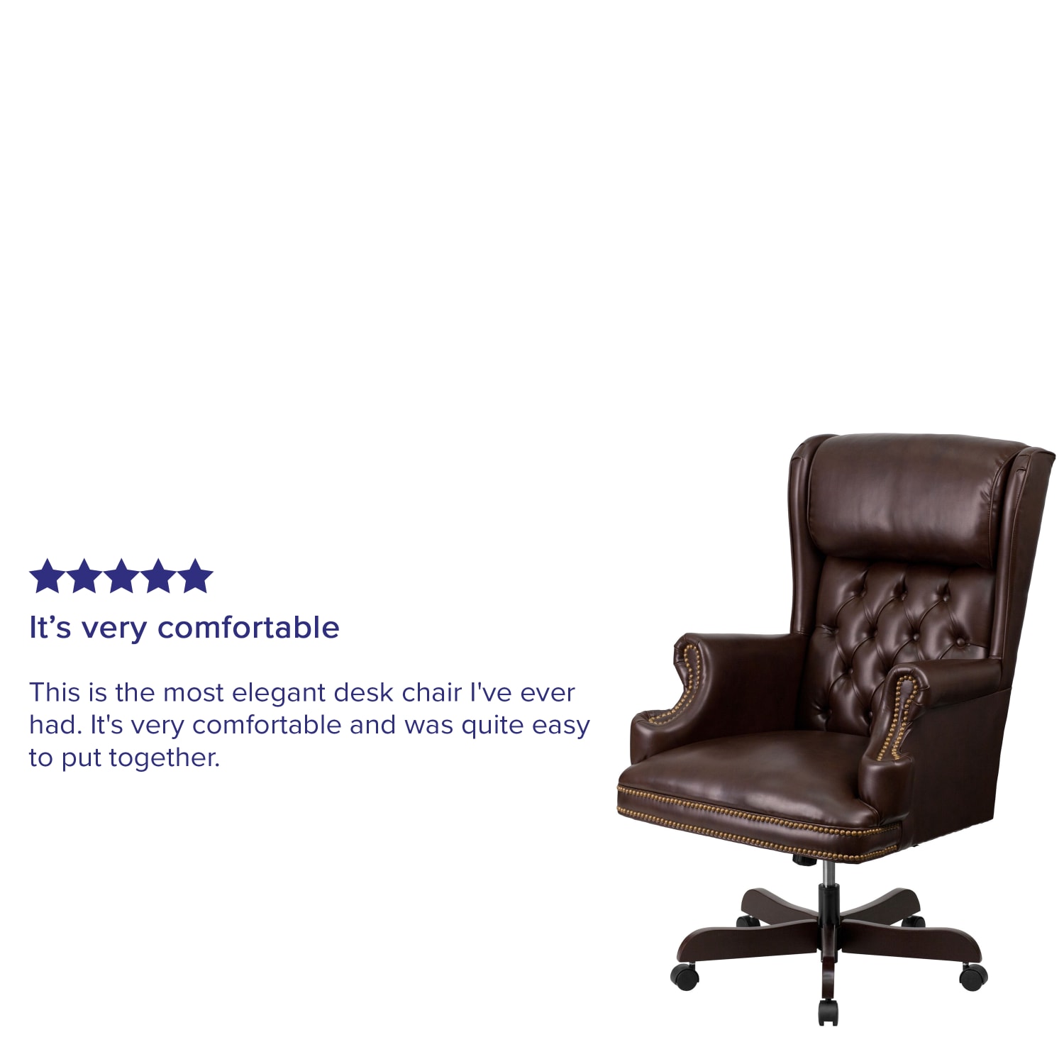 Flash Furniture Traditional Tufted Ergonomic LeatherSoft™ Faux Leather HighBack Swivel Chair Brown PopularChairscom Flash Furniture Traditional Tufted Ergonomic LeatherSoft™ Faux Leather High Back Swivel Chair Brown PopularChairscom