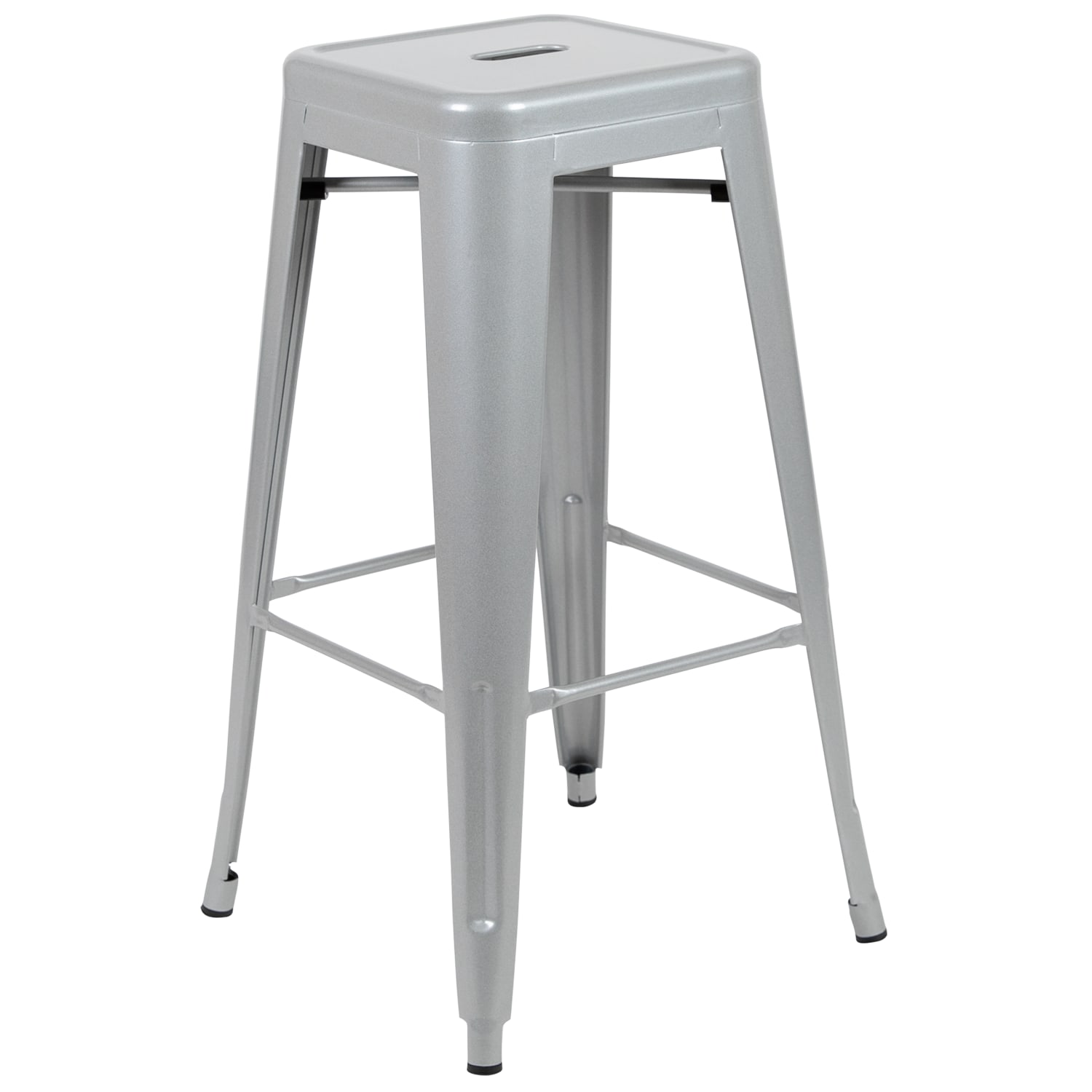 Flash Furniture 30in Metal Indoor Bar Stools Set Of 4 Bar Stools Silver PopularChairscom Flash Furniture 30in Metal Indoor Bar Stools Set Of 4 Bar Stools Silver PopularChairscom