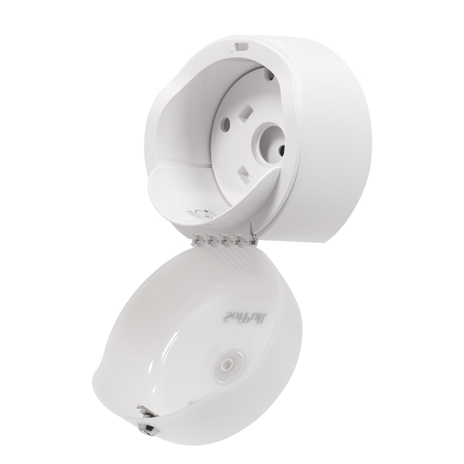 SofPull Mini High-Capacity Centerpull Bathroom Tissue Dispenser, White - Image 6