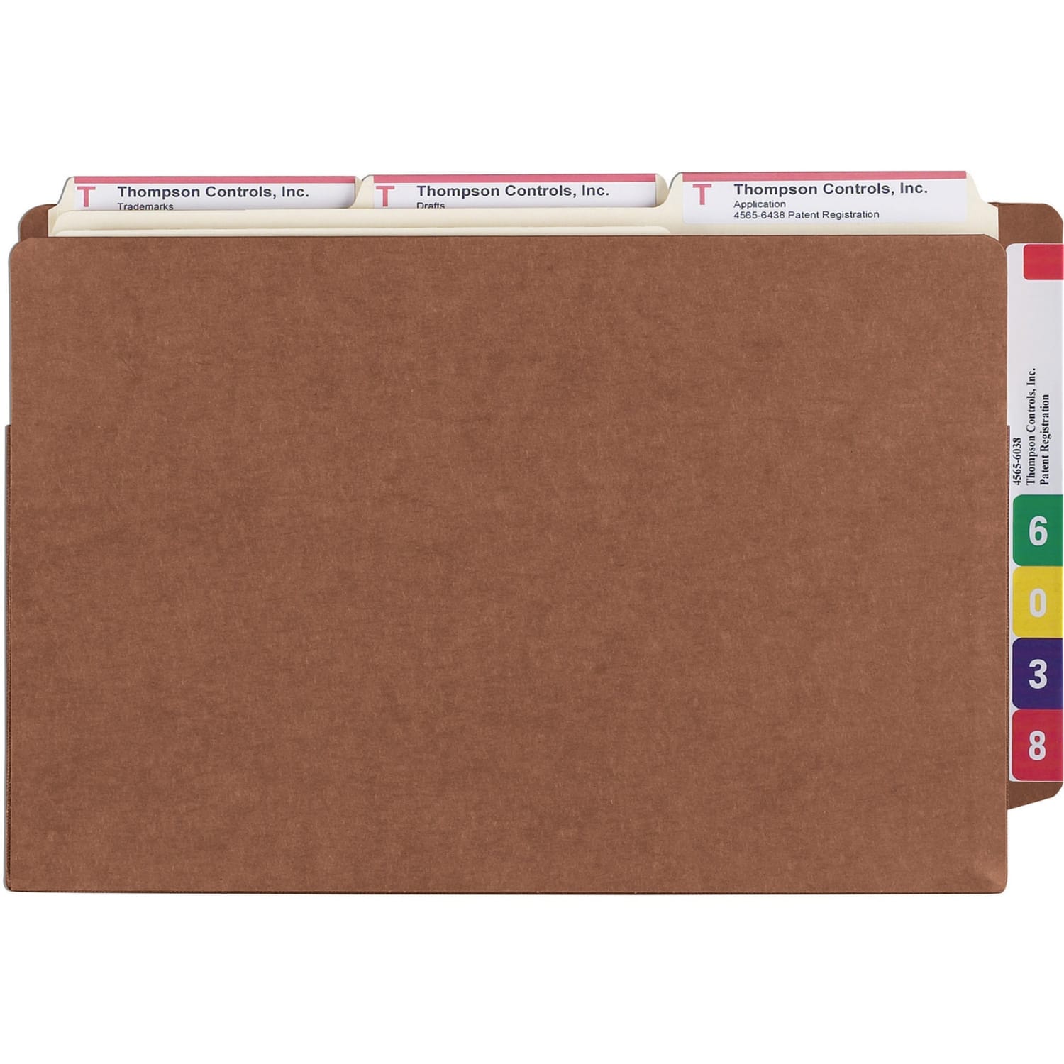 Smead TUFF Redrope End-Tab Expanding File Pockets, 5 1/4in Expansion, Legal Size, 30% Recycled, Redrope, Box Of 10 - Image 5