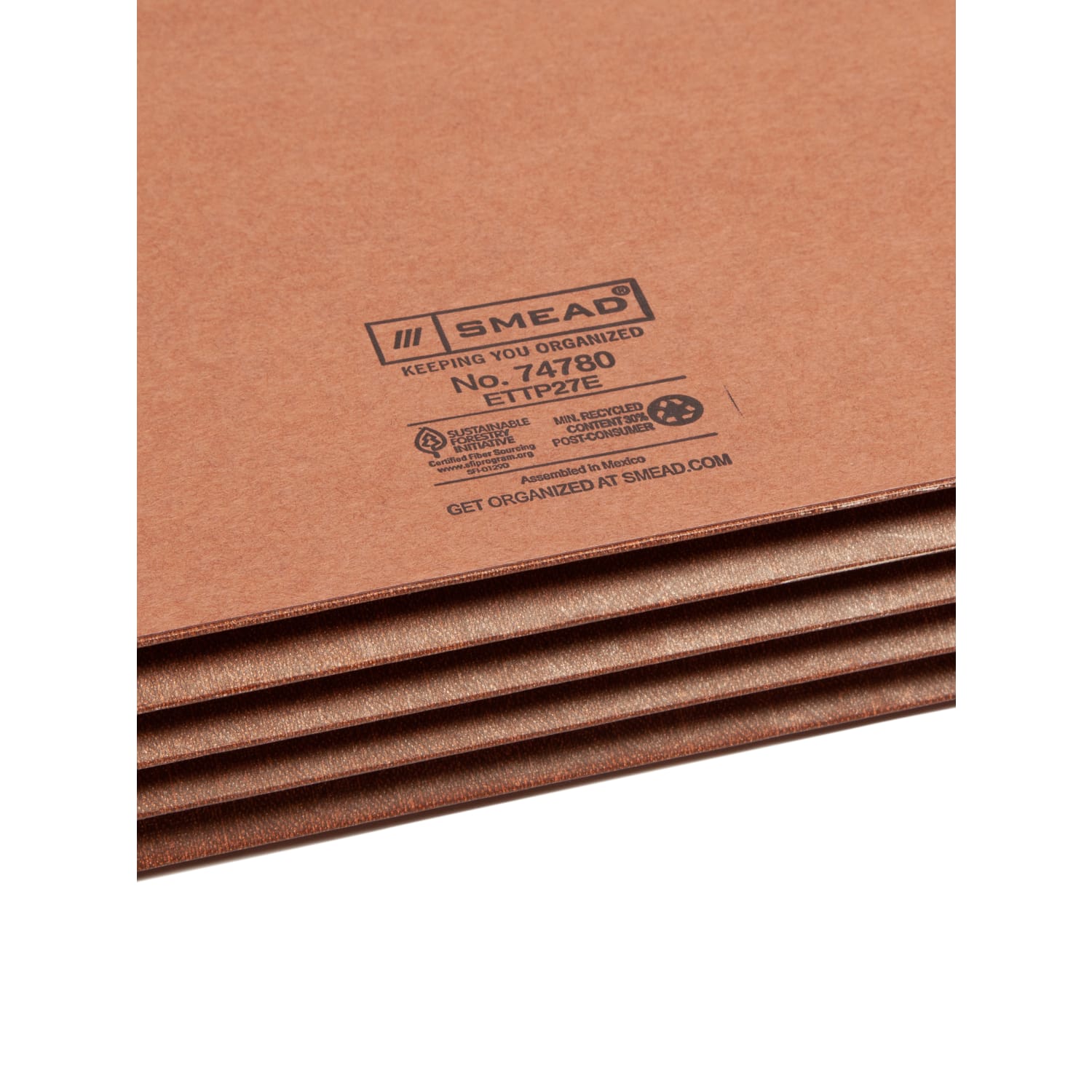 Smead TUFF End-Tab File Pockets, 3 1/2in Expansion, Legal Size, 30% Recycled, Redrope, Box Of 10 - Image 6