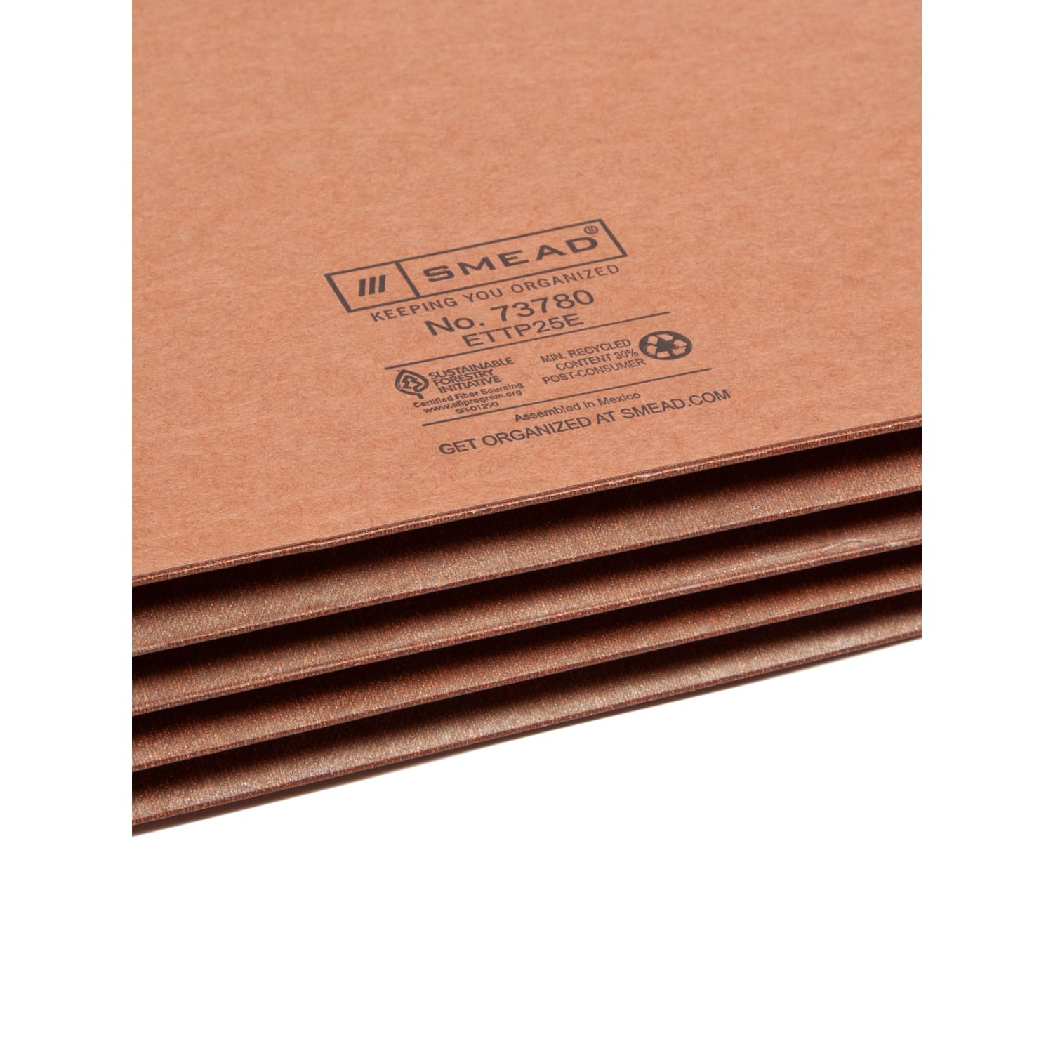 Smead TUFF End-Tab File Pockets, 3 1/2in Expansion, Letter Size, 30% Recycled, Redrope, Box Of 10 - Image 6